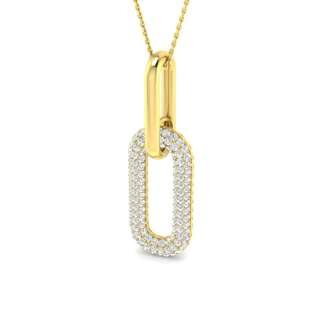 9ct Yellow Gold 1.30ct Laboratory Grown CVD Pendant