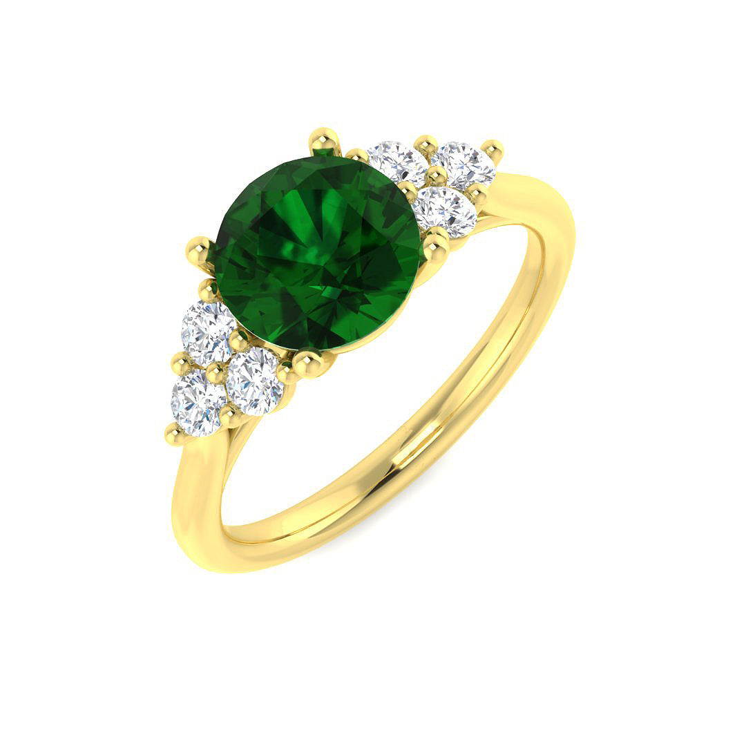 18ct Yellow Gold 1.62ct Emerald Ring