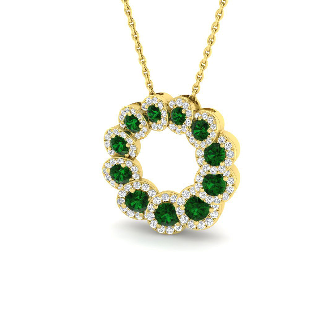 18ct Yellow Gold 1.00ct Emerald Pendant