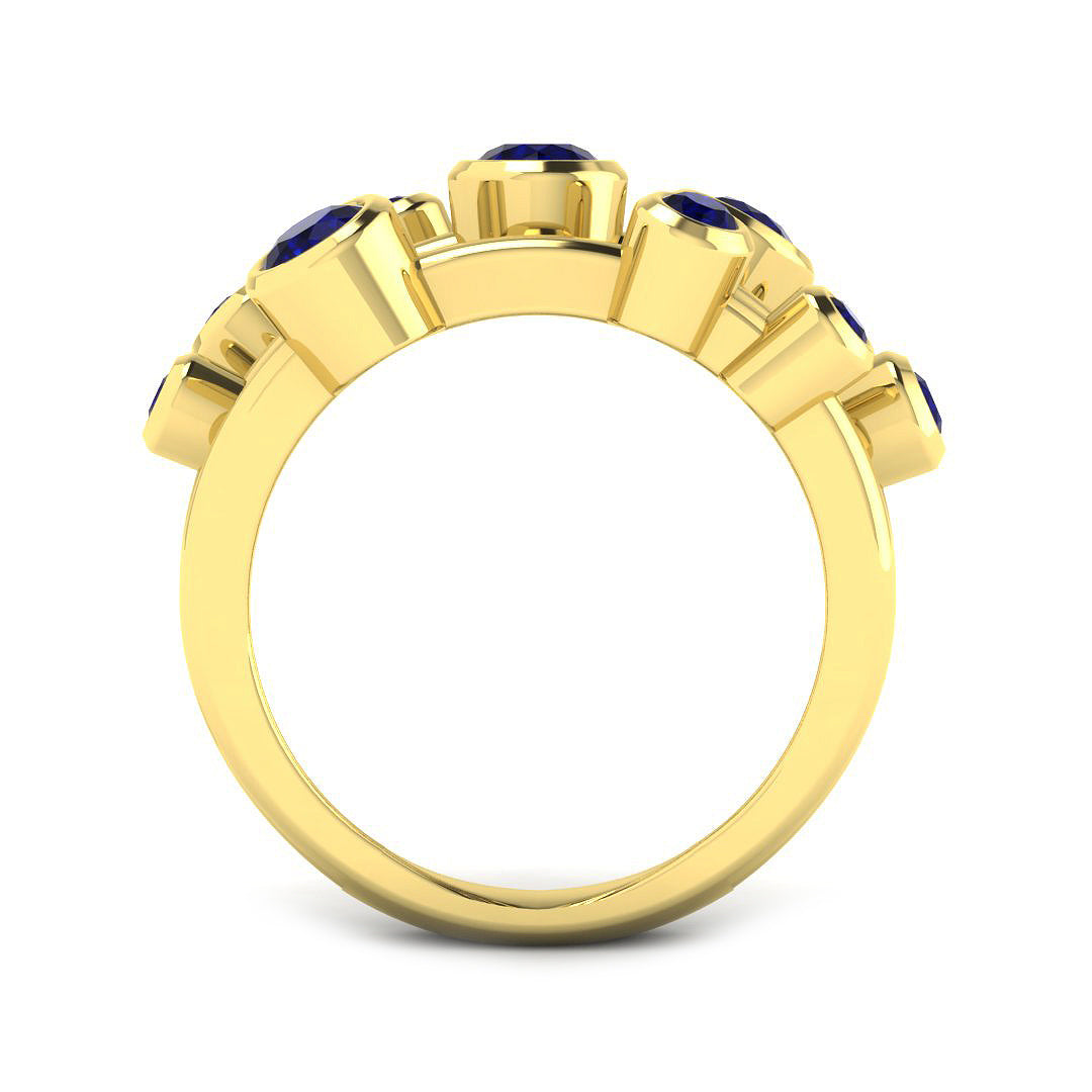 9ct Yellow Gold 1.20ct Blue Sapphire Ring