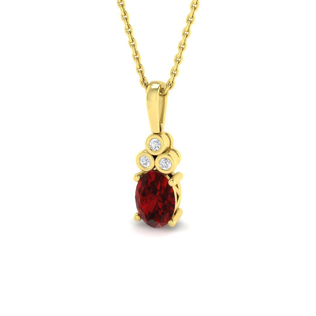 9ct Yellow Gold 0.99ct Ruby Pendant