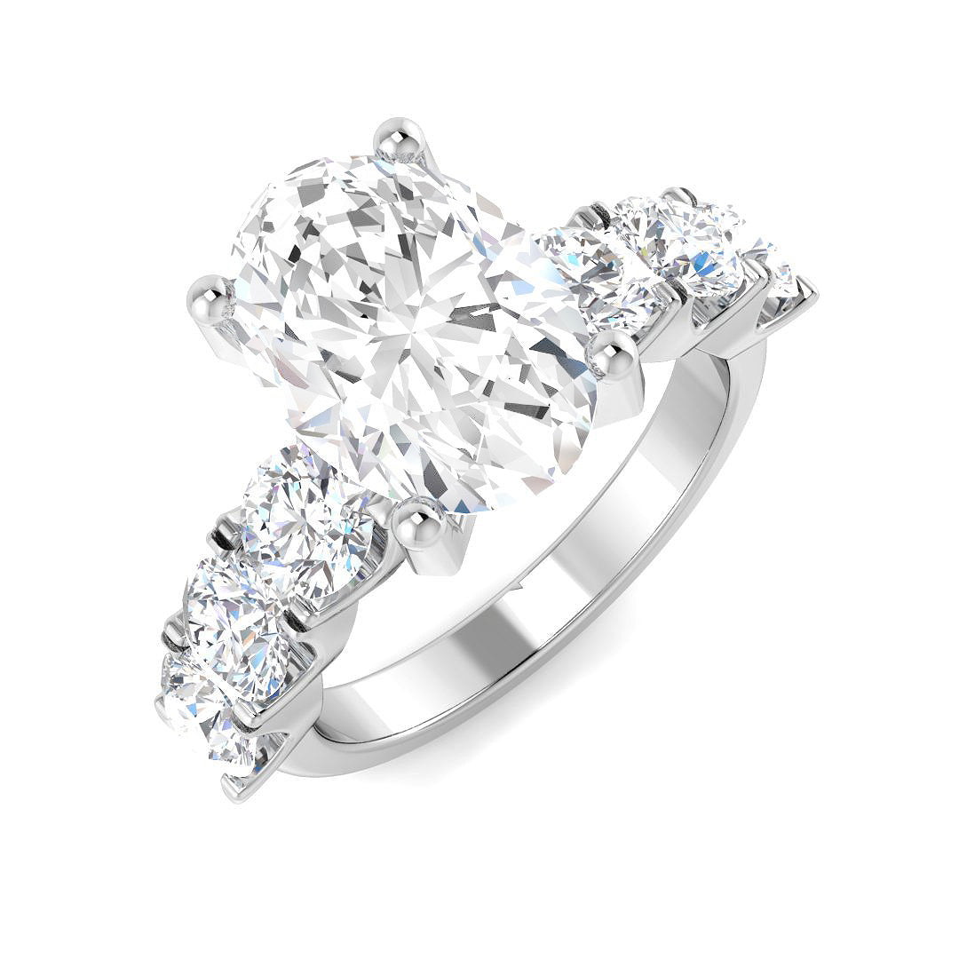 9ct White Gold 4.67ct E VS2 Laboratory Grown CVD Ring
