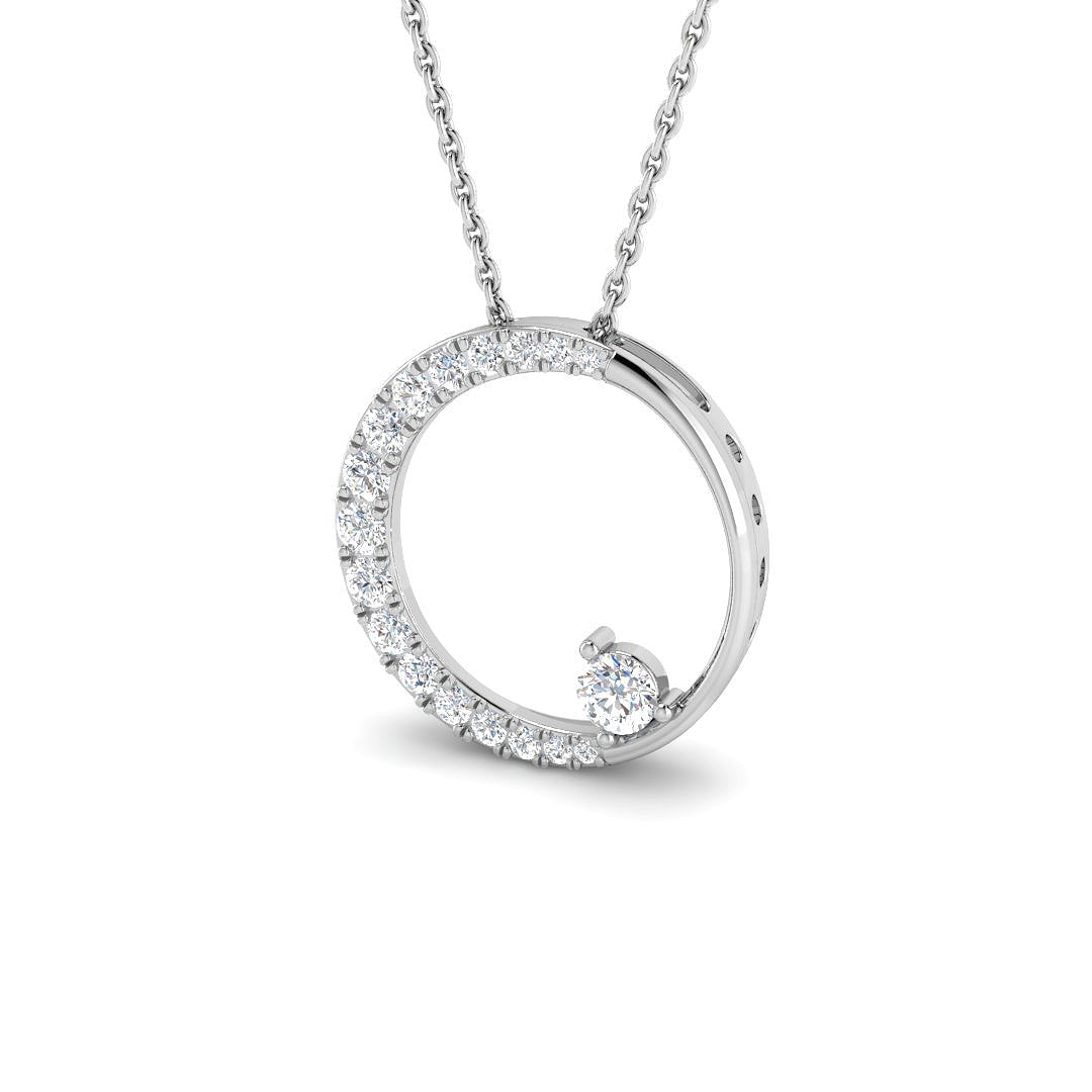 9ct White Gold 0.36ct Laboratory Grown CVD Pendant