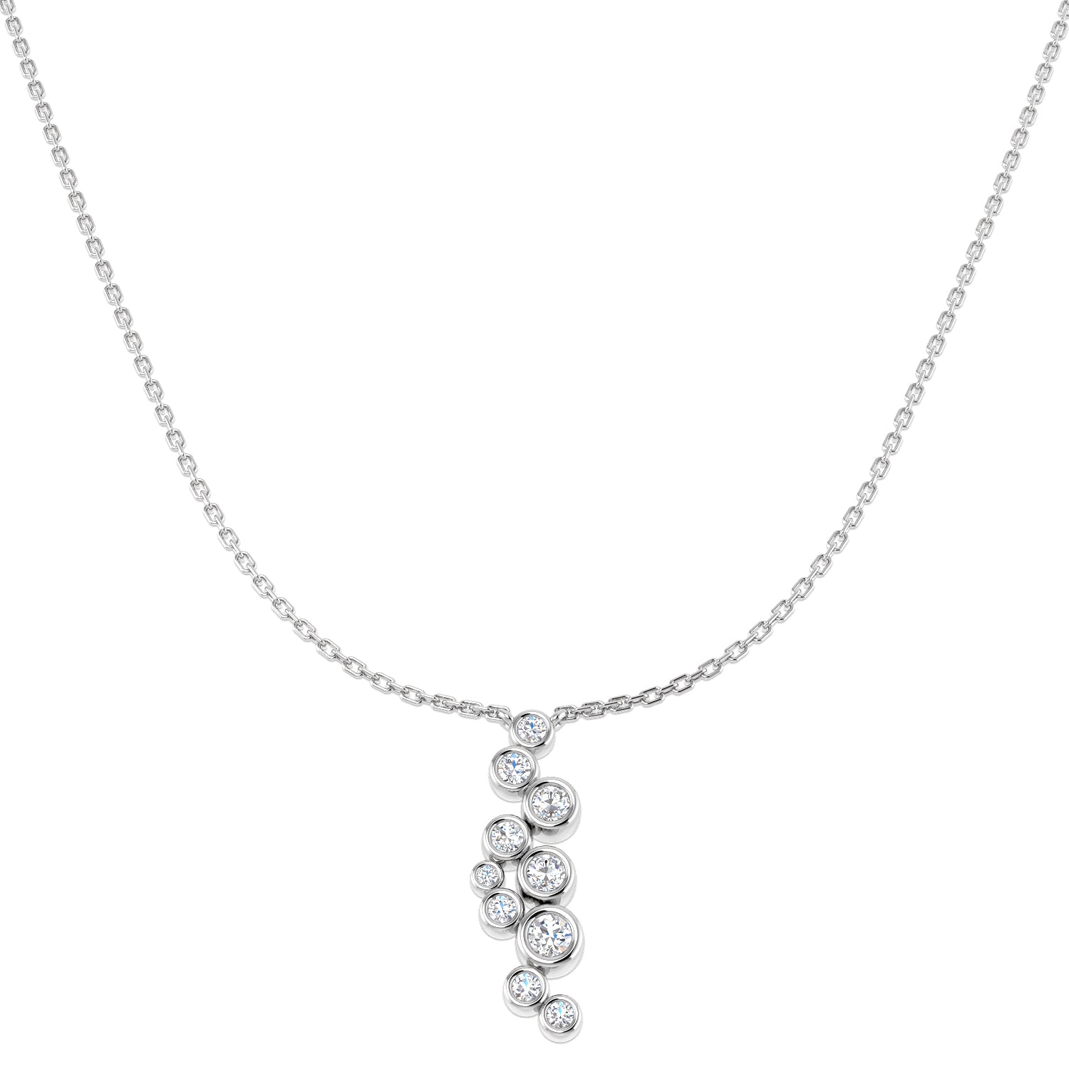 9ct White Gold 0.43ct Laboratory Grown CVD Necklace