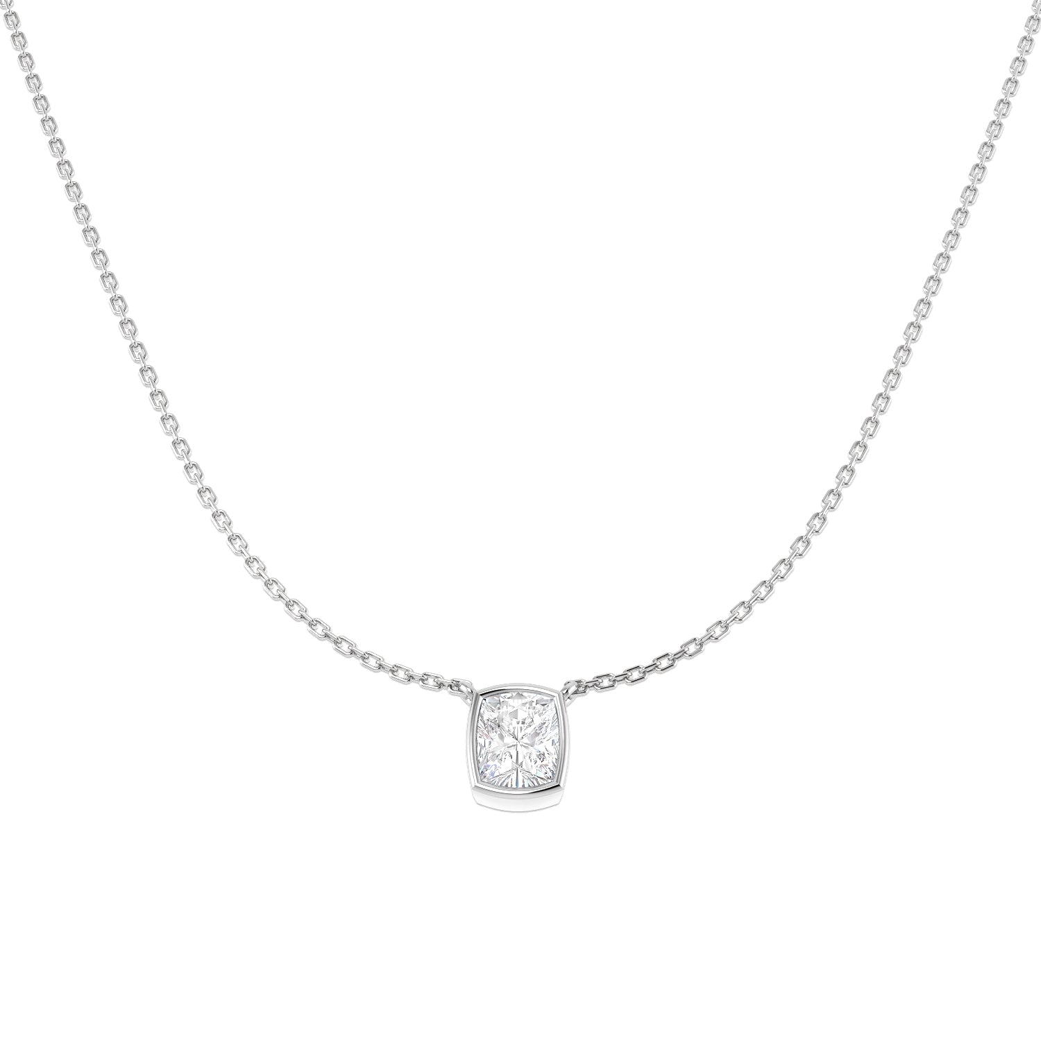 9ct White Gold 1.00ct D VS1 Laboratory Grown CVD Necklace