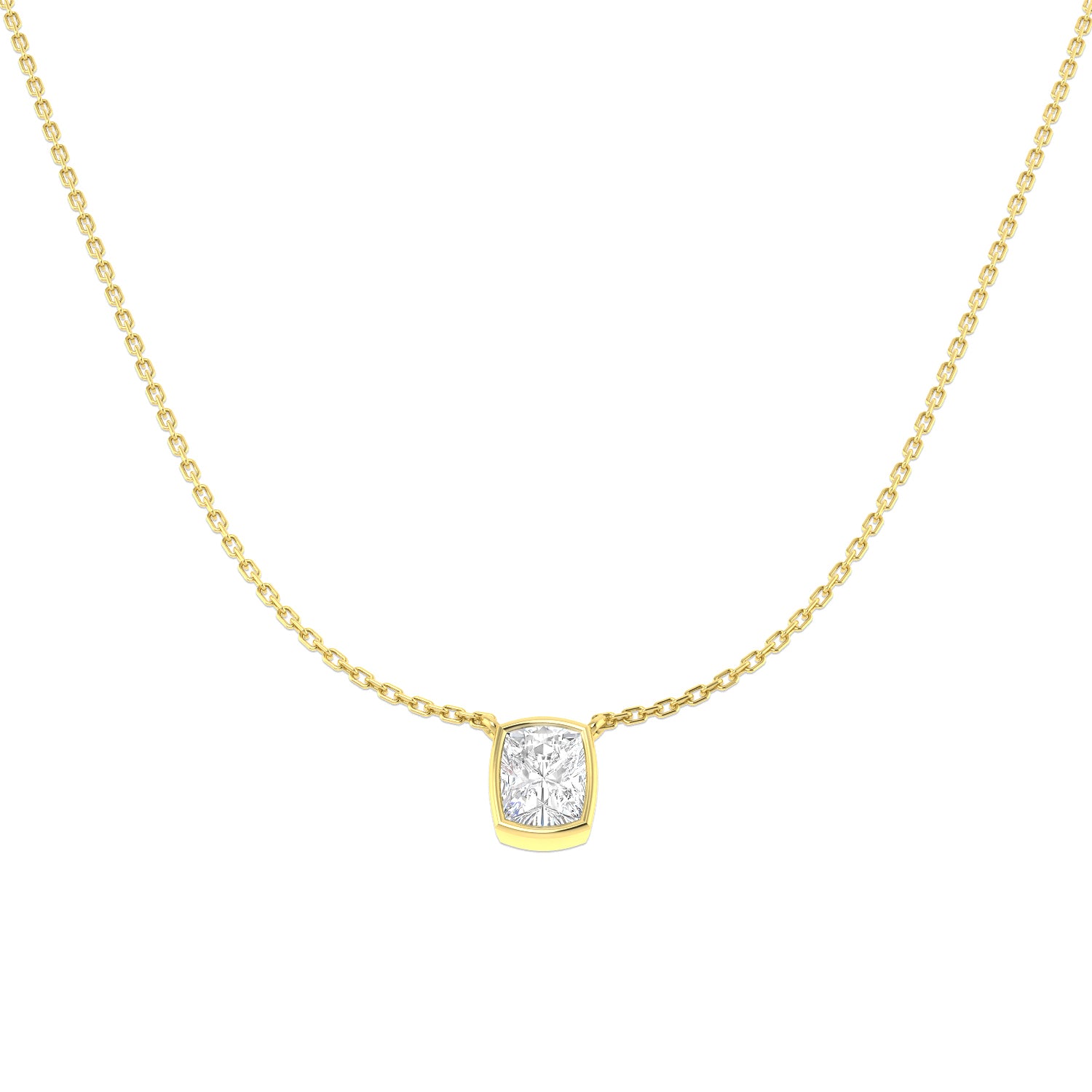 9ct Yellow Gold 1.01ct D VS1 Laboratory Grown CVD Necklace