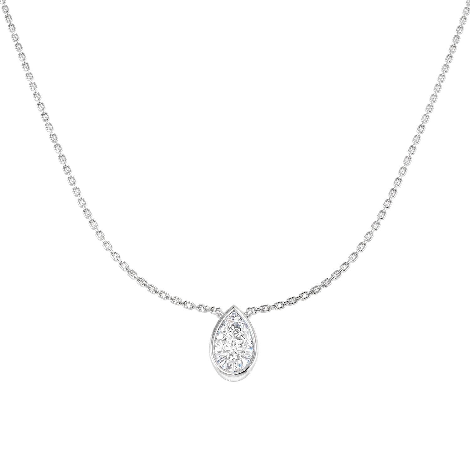 9ct White Gold 1.01ct E VS2 Laboratory Grown CVD Necklace