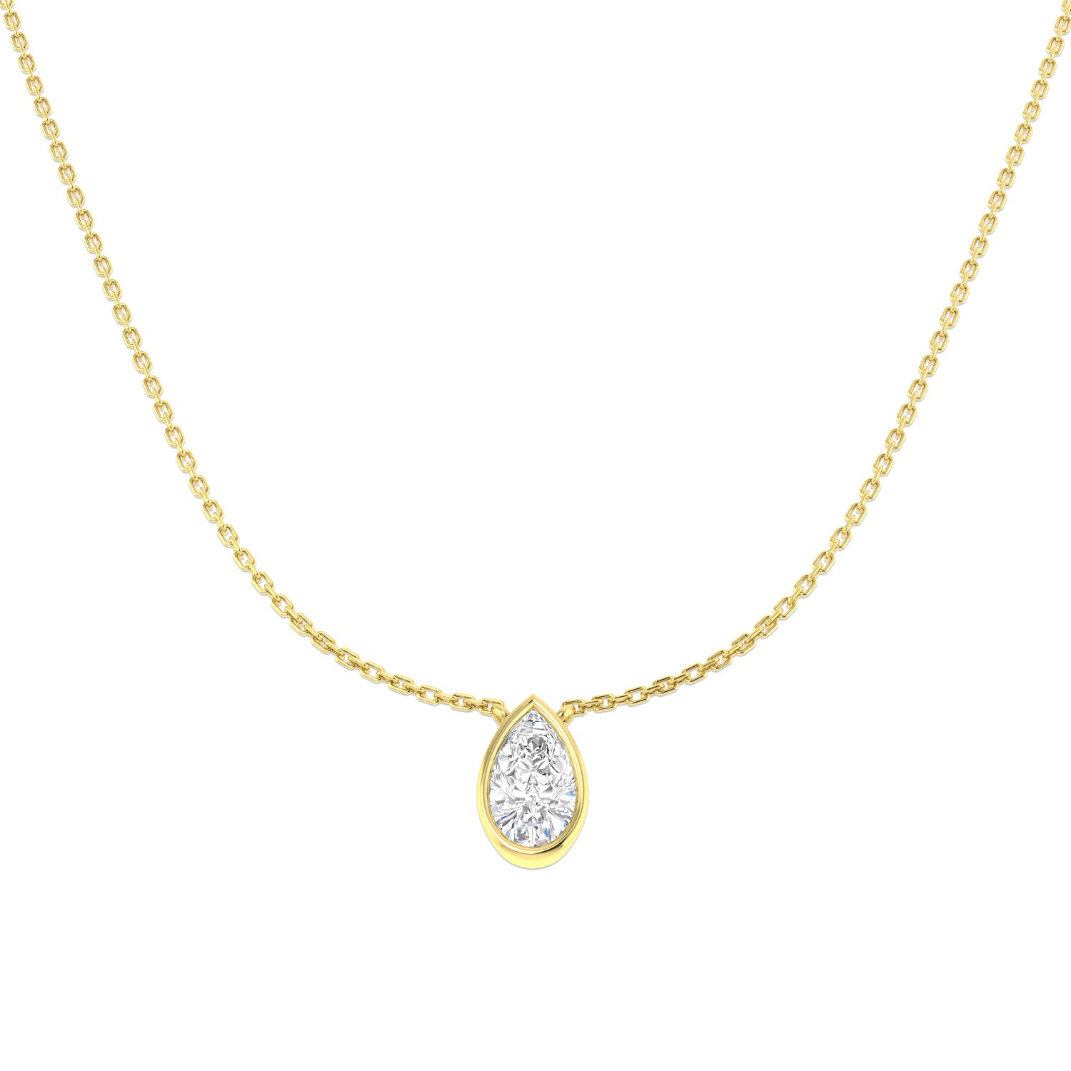 9ct Yellow Gold 1.04ct D VS1 Laboratory Grown CVD Necklace