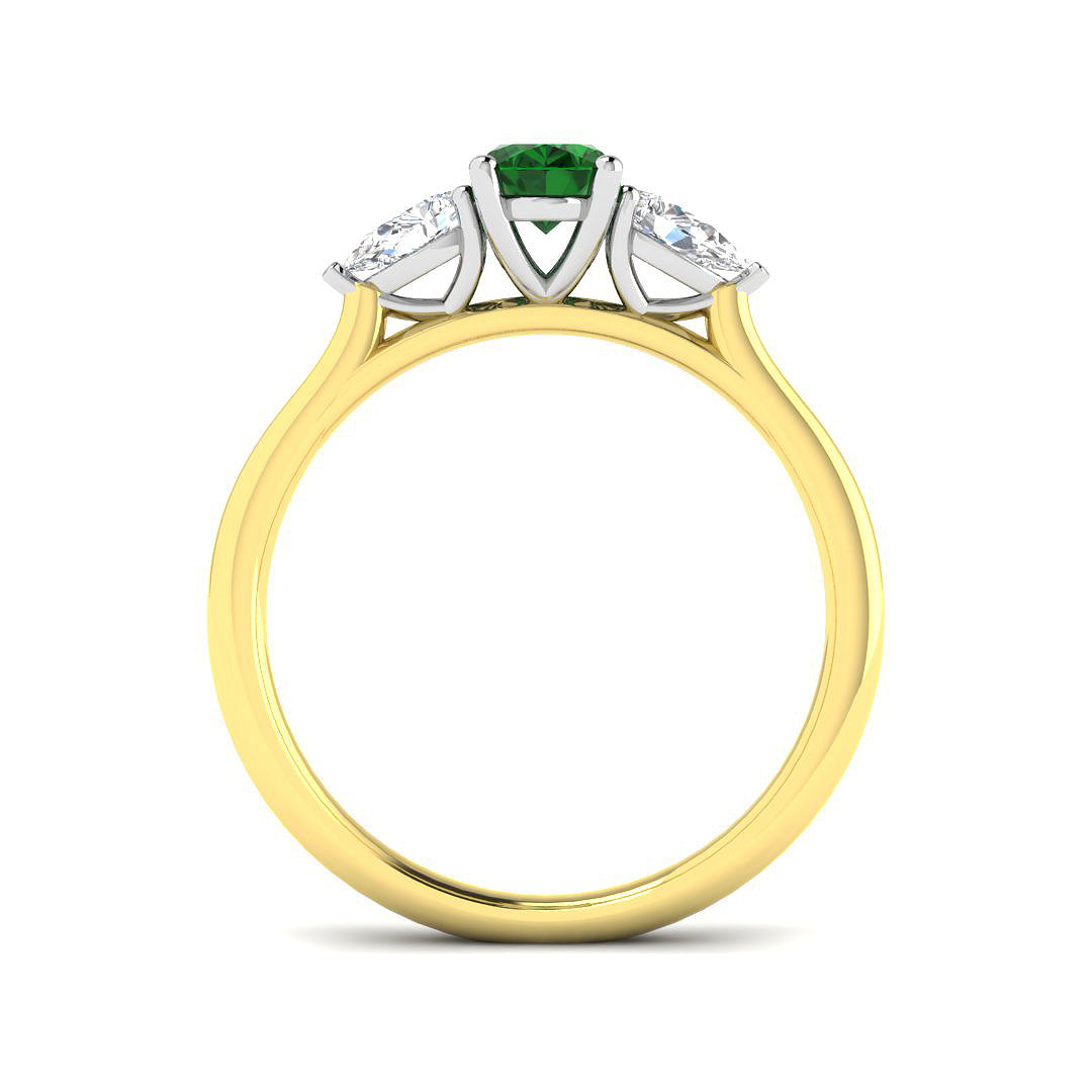 9ct Yellow Gold 0.94ct Emerald Ring