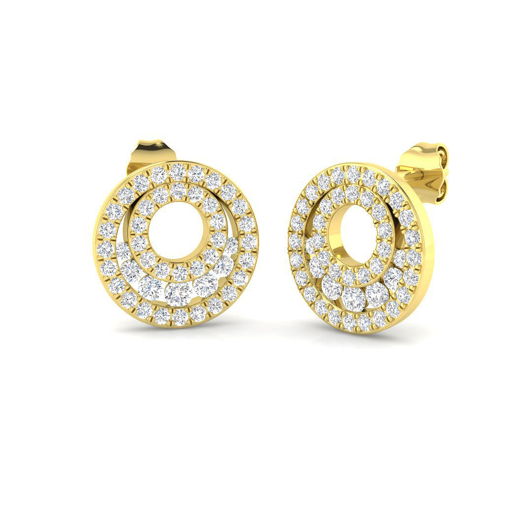 9ct Yellow Gold 1.11ct G SI2 Diamond Earrings