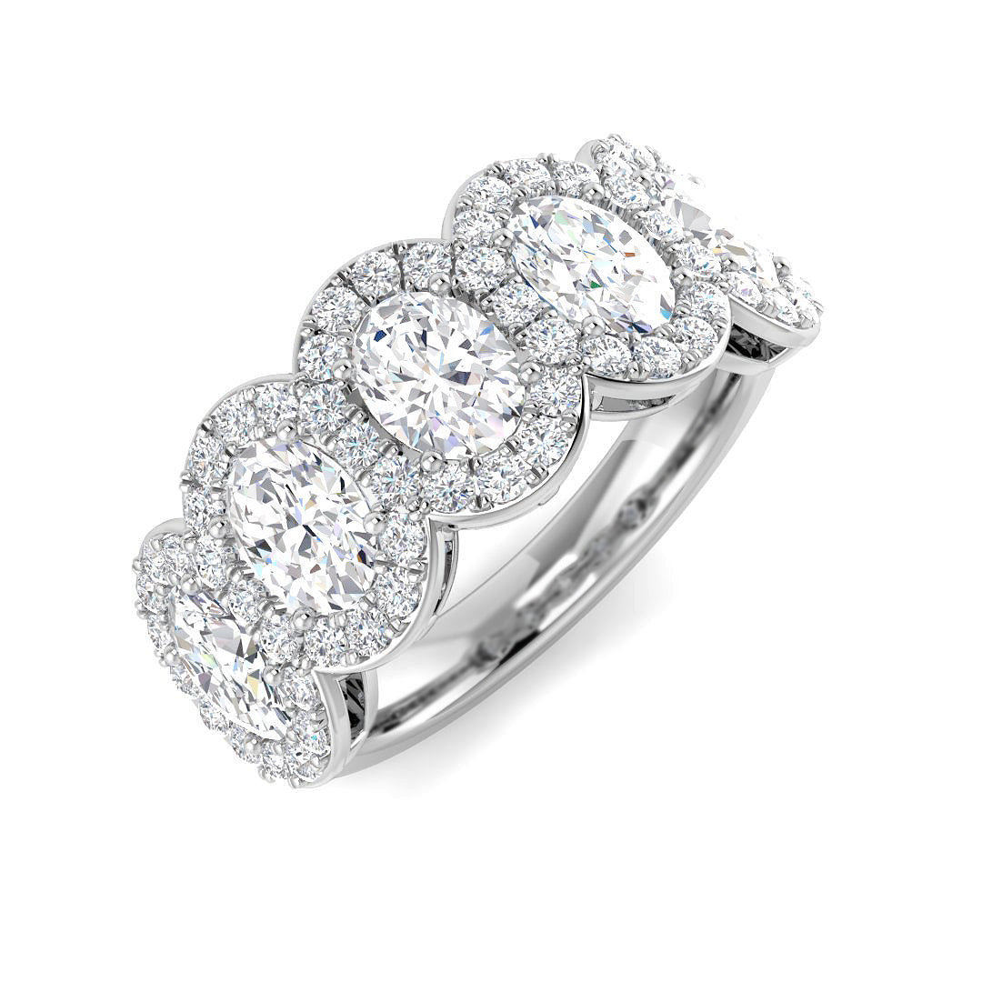9ct White Gold 2.42ct Laboratory Grown CVD Ring