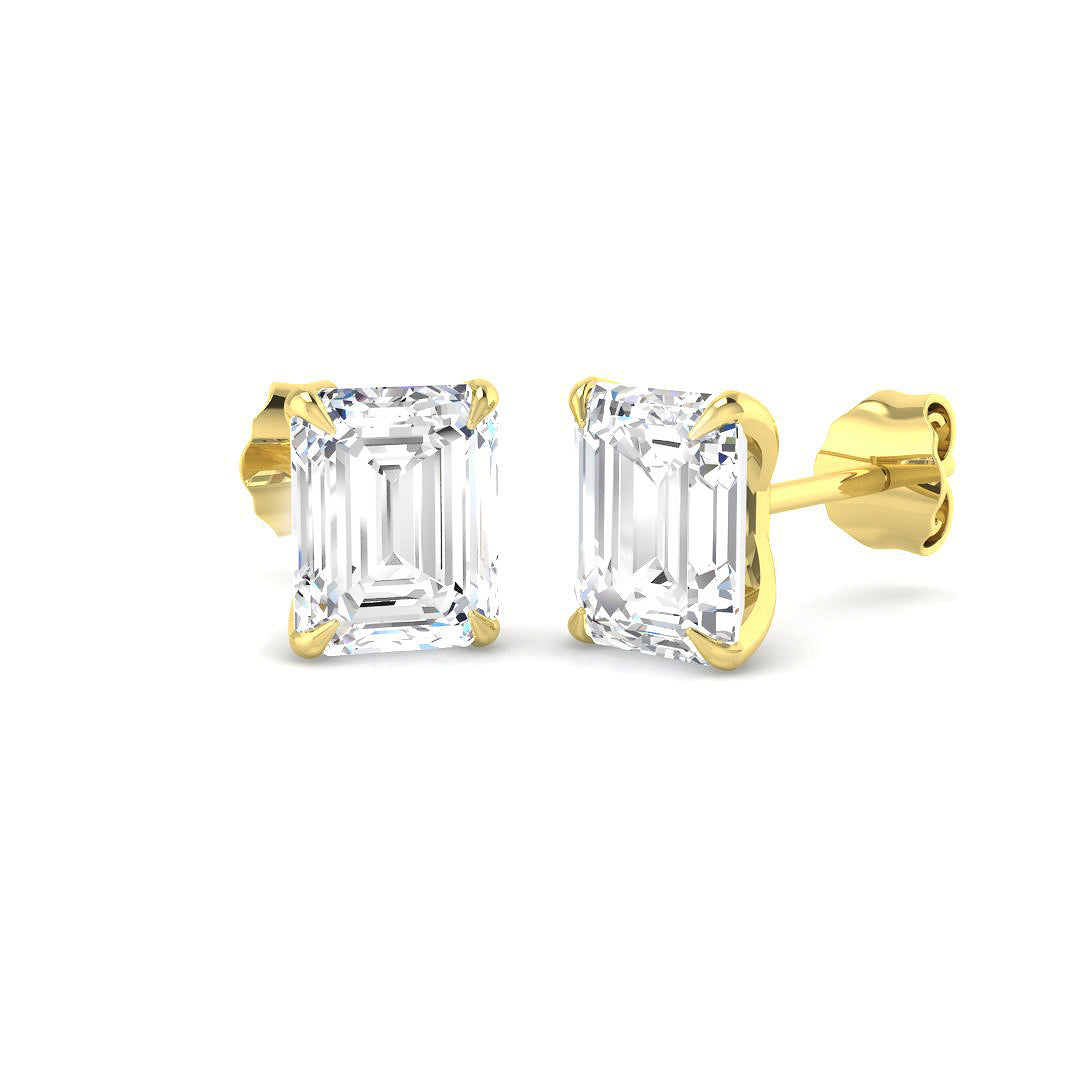 9ct Yellow Gold 3.00ct D VS1 Laboratory Grown CVD Earrings