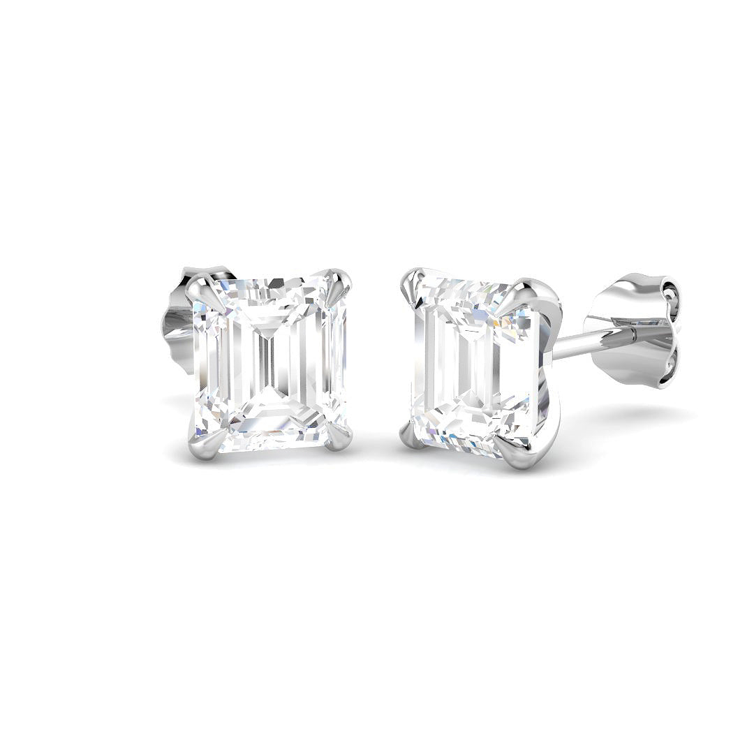 9ct White Gold 3.00ct D VS2 Laboratory Grown CVD Earrings