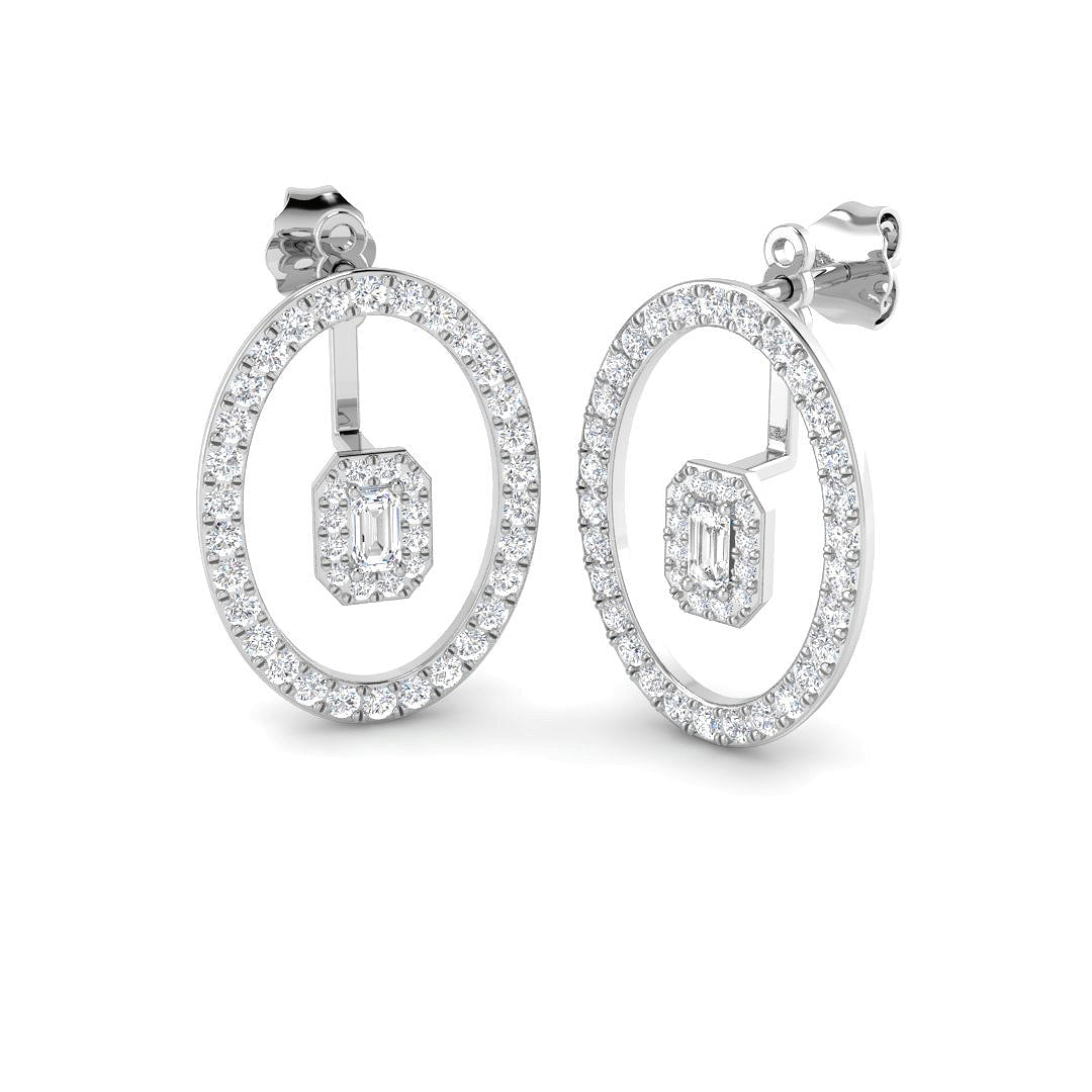 9ct White Gold 1.09ct Laboratory Grown CVD Earrings