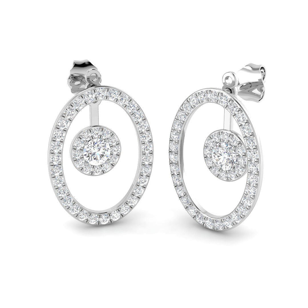9ct White Gold 1.35ct Laboratory Grown CVD Earrings