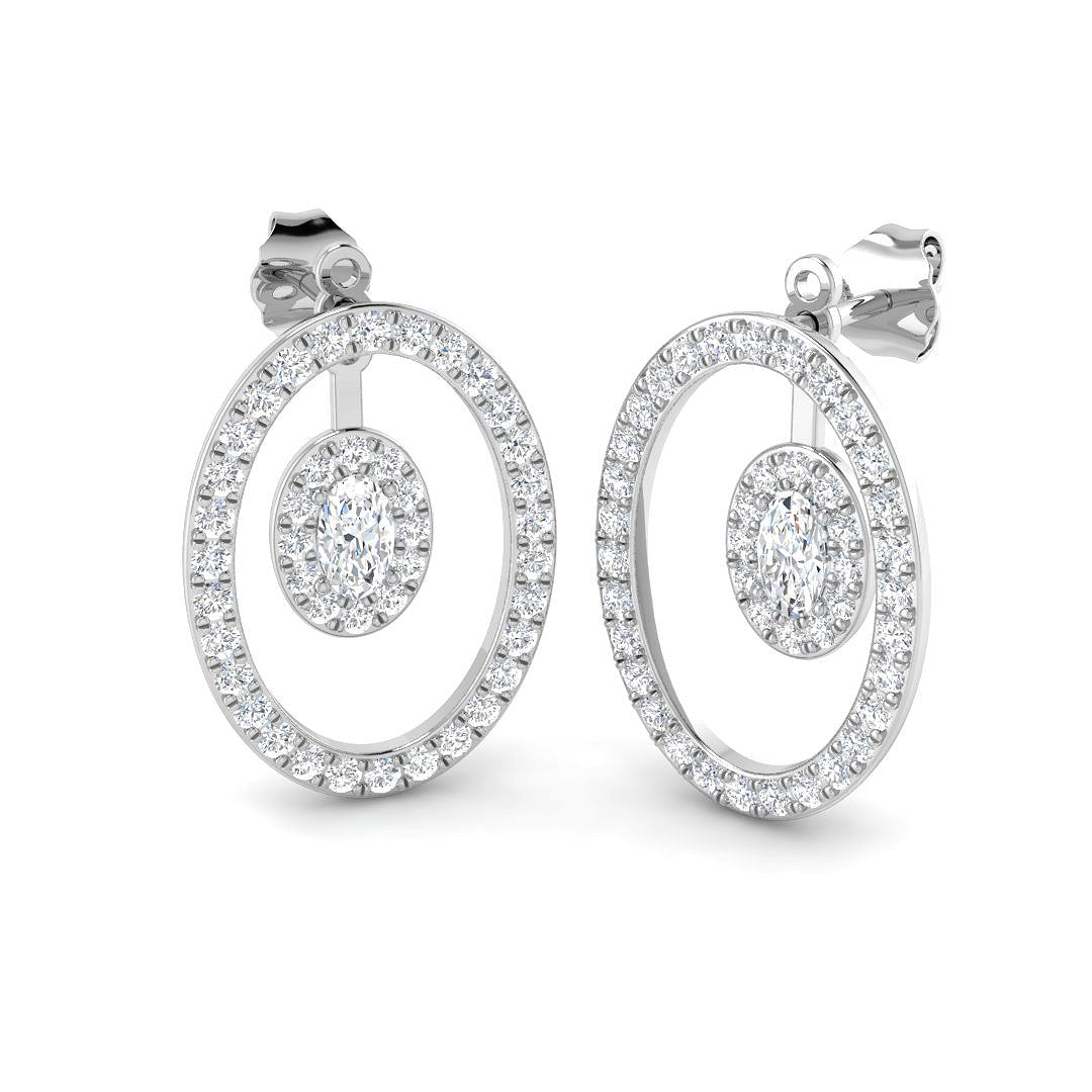 9ct White Gold 1.37ct Laboratory Grown CVD Earrings