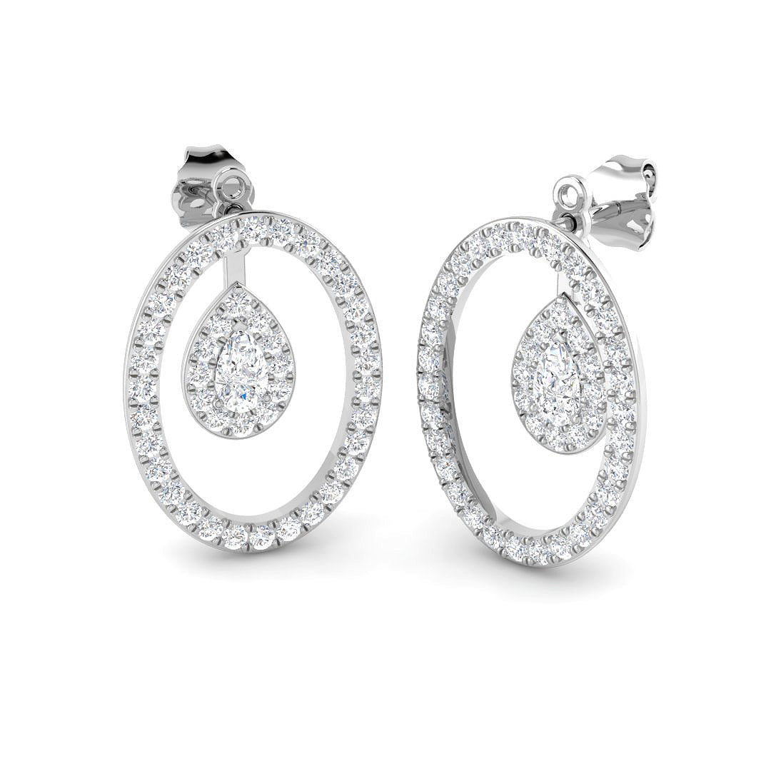 9ct White Gold 1.35ct Laboratory Grown CVD Earrings