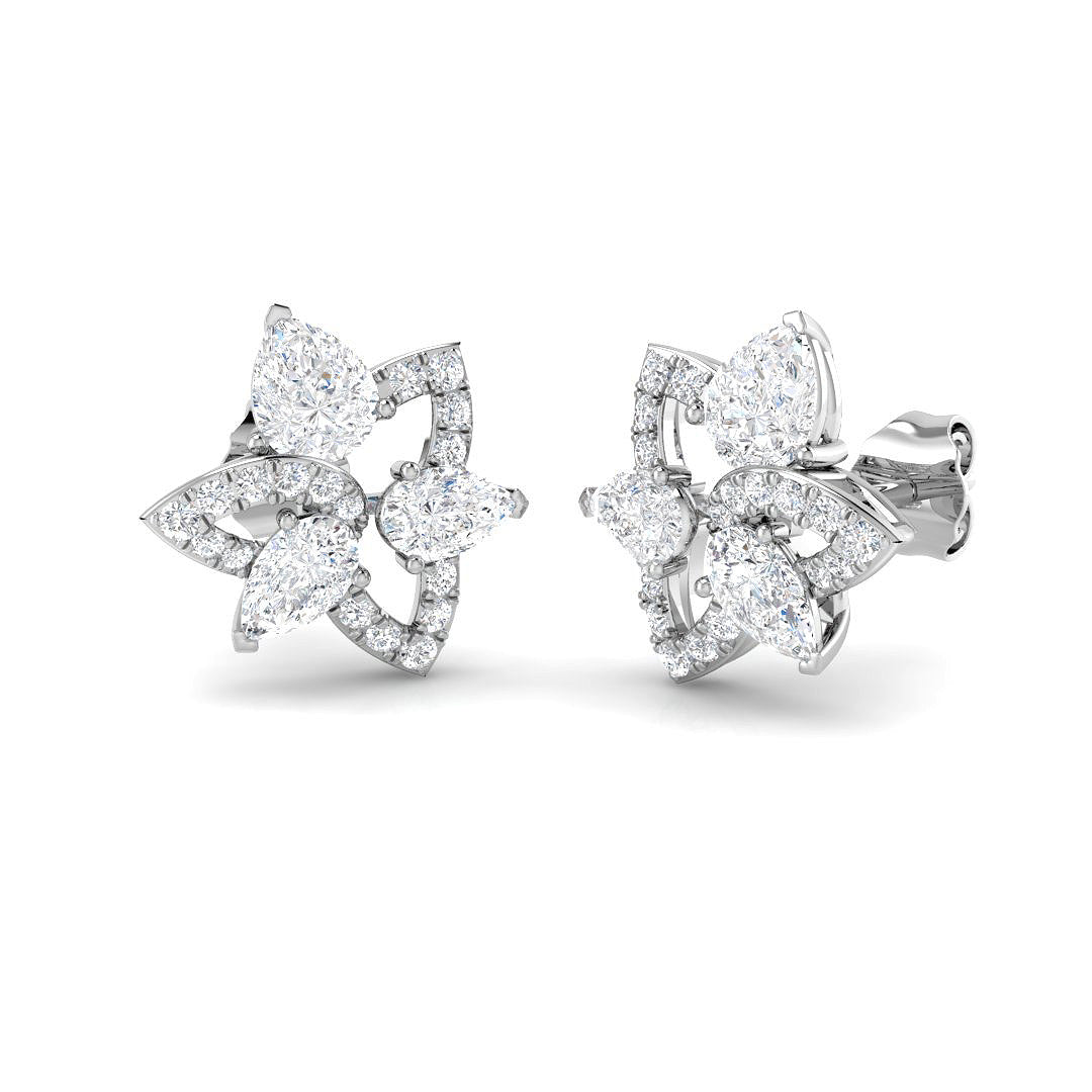 9ct White Gold 1.49ct Laboratory Grown CVD Earrings