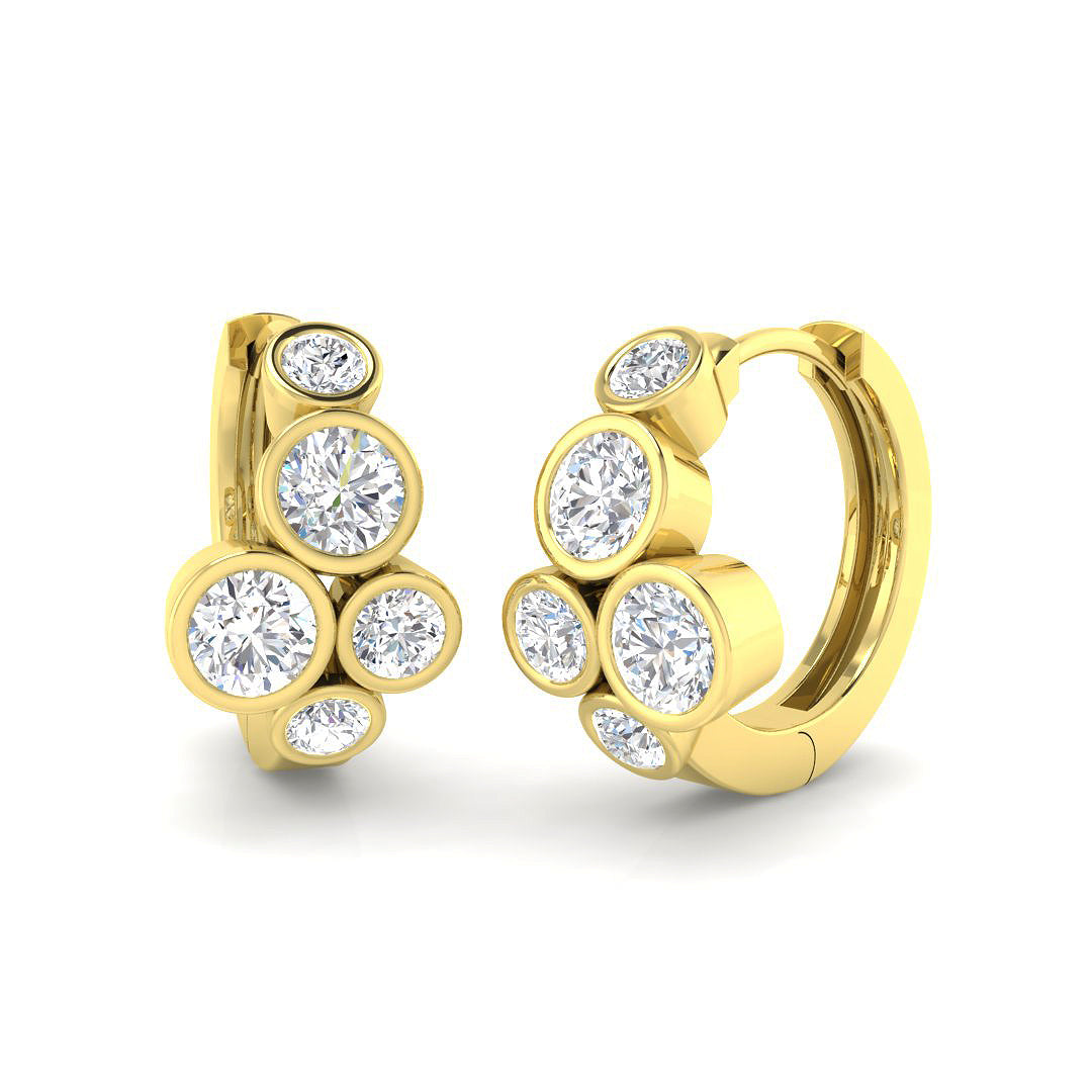 9ct Yellow Gold 1.27ct Laboratory Grown CVD Earrings