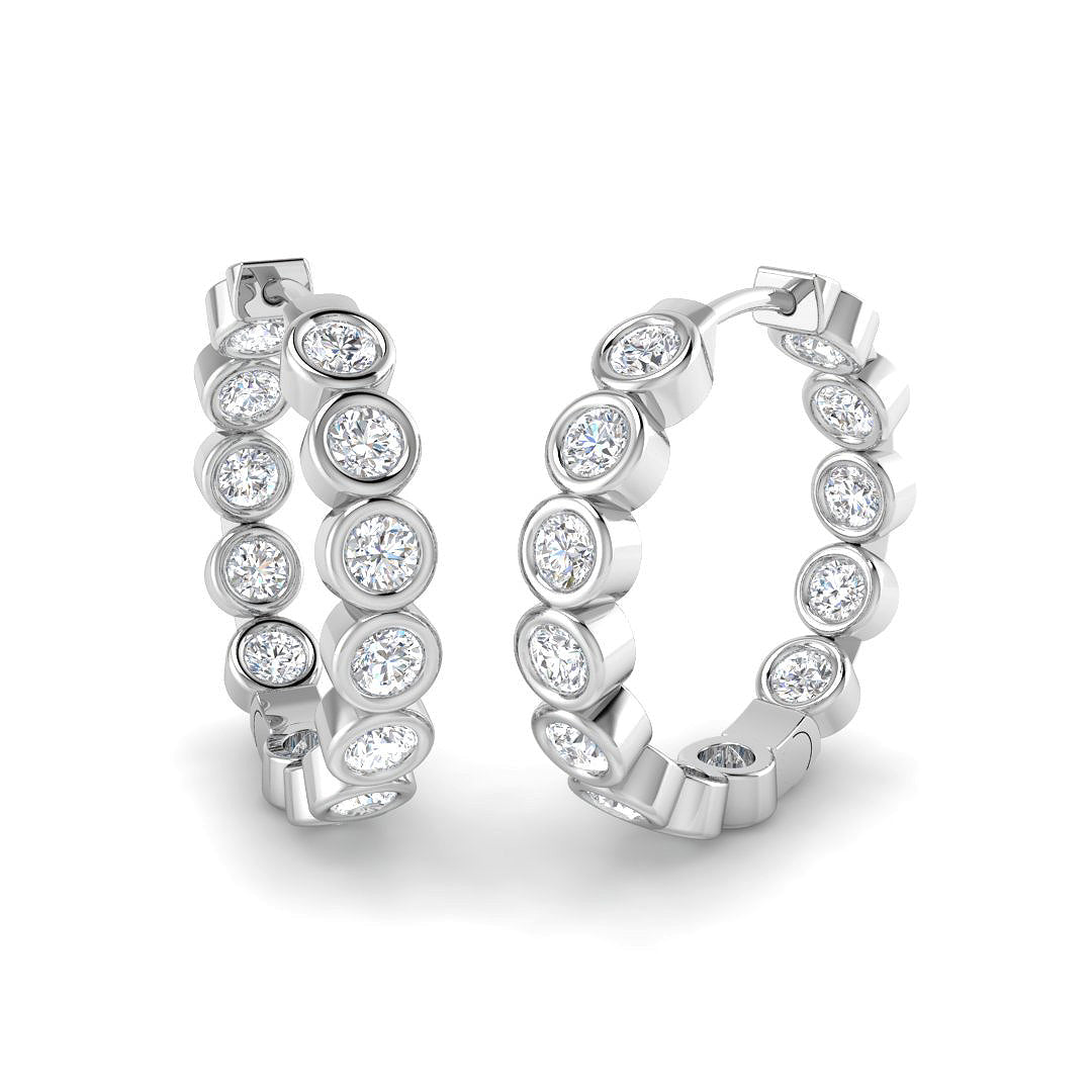9ct White Gold 1.42ct Laboratory Grown CVD Earrings