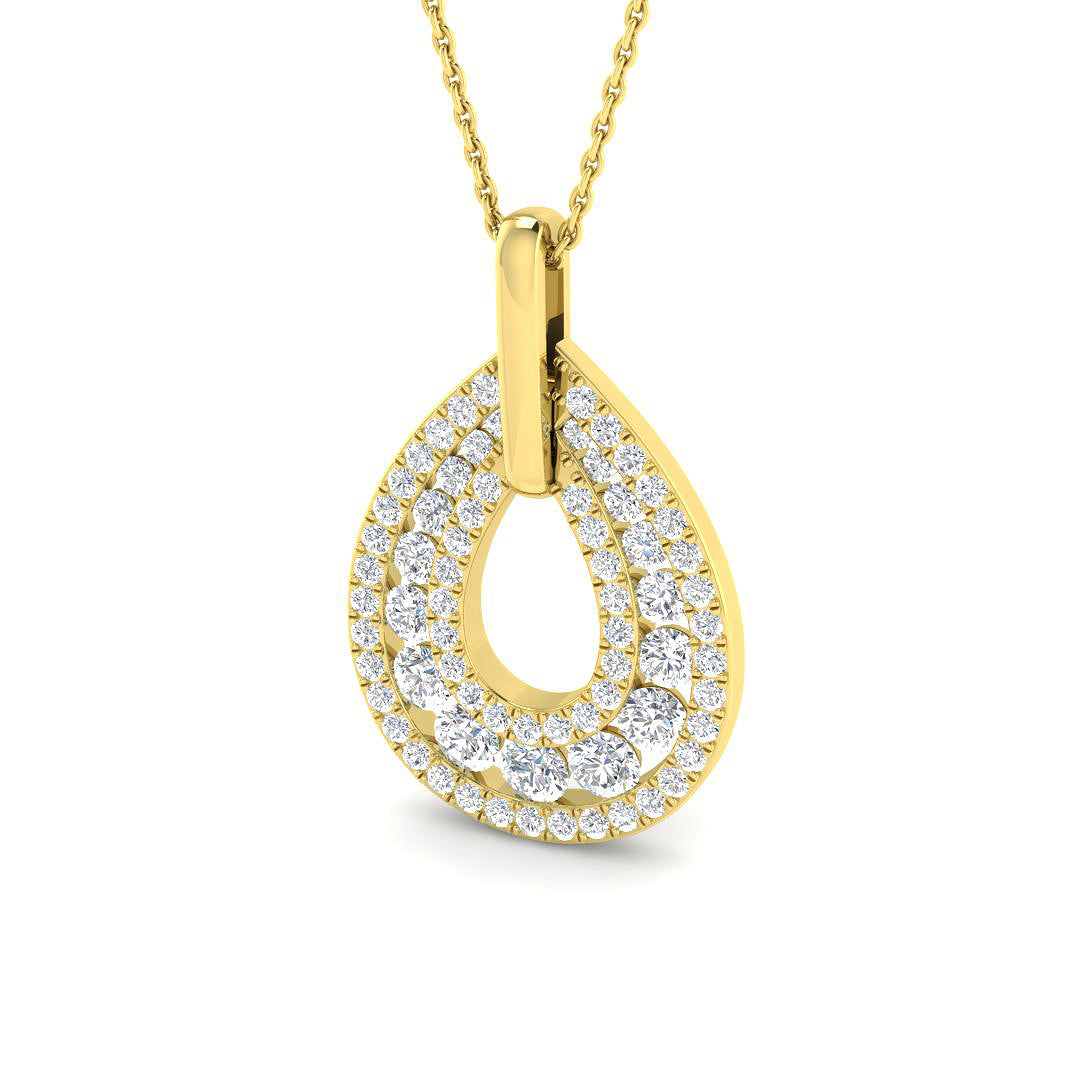 9ct Yellow Gold 1.55ct Laboratory Grown CVD Pendant