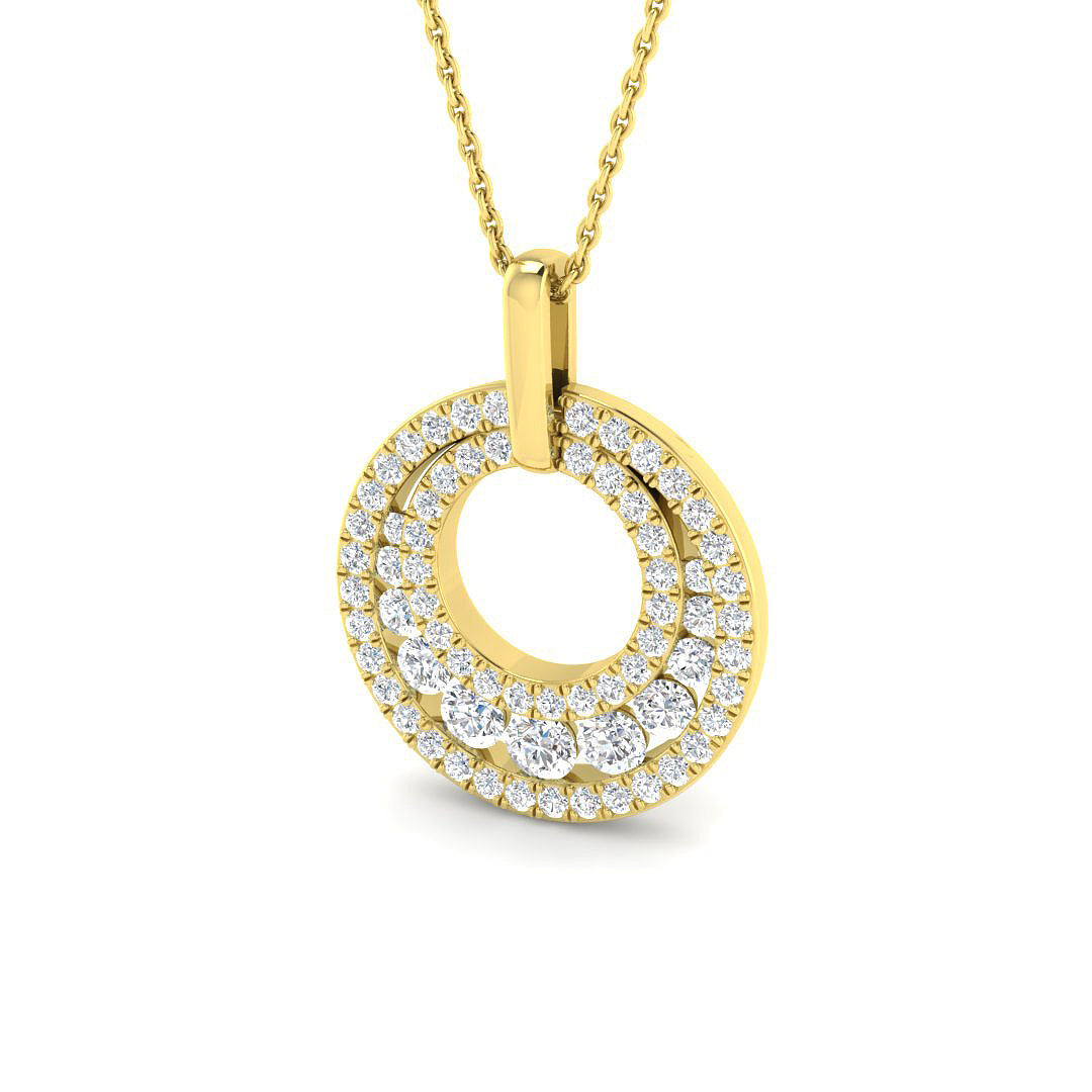 9ct Yellow Gold 1.23ct Laboratory Grown CVD Pendant