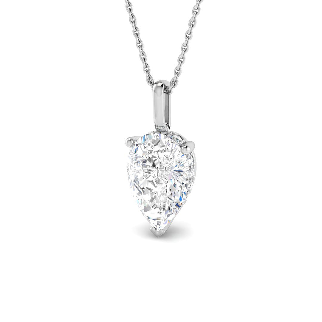 9ct White Gold 3.28ct E VS2 Laboratory Grown CVD Pendant