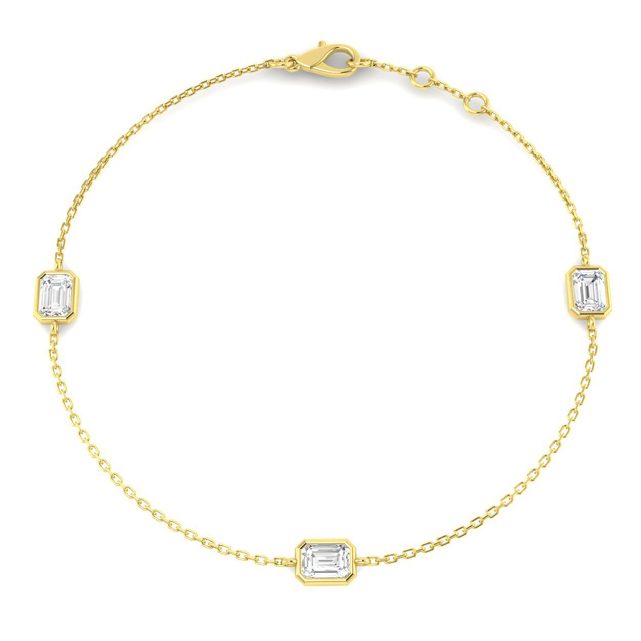 9ct Yellow Gold 0.87ct Laboratory Grown CVD Bracelet