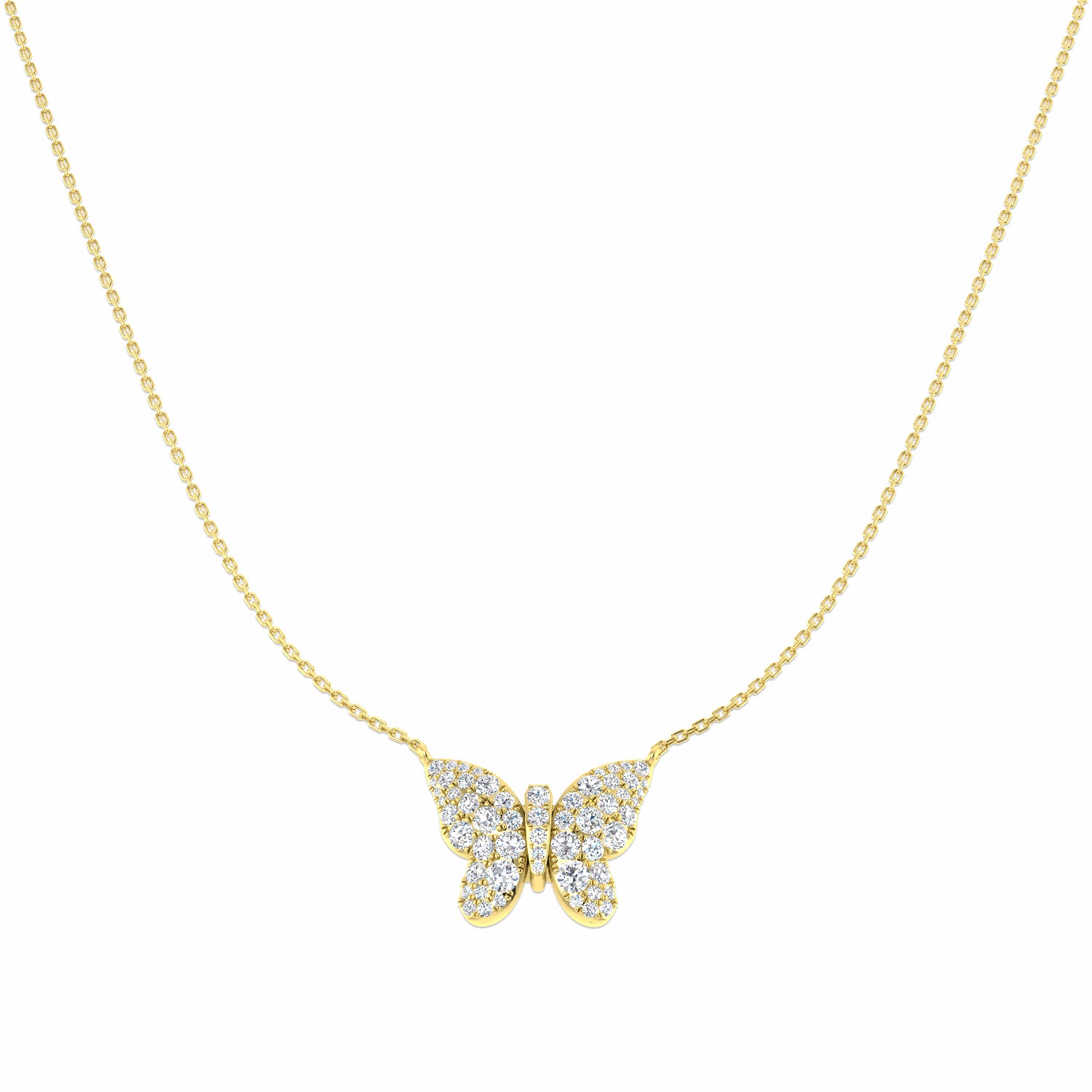 9ct Yellow Gold 1.38ct Laboratory Grown CVD Necklace