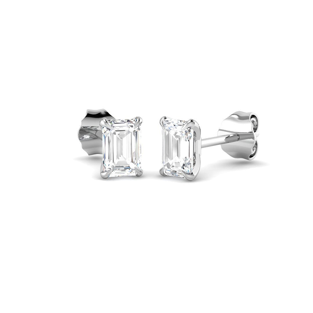 9ct White Gold 1.09ct Laboratory Grown CVD Earrings