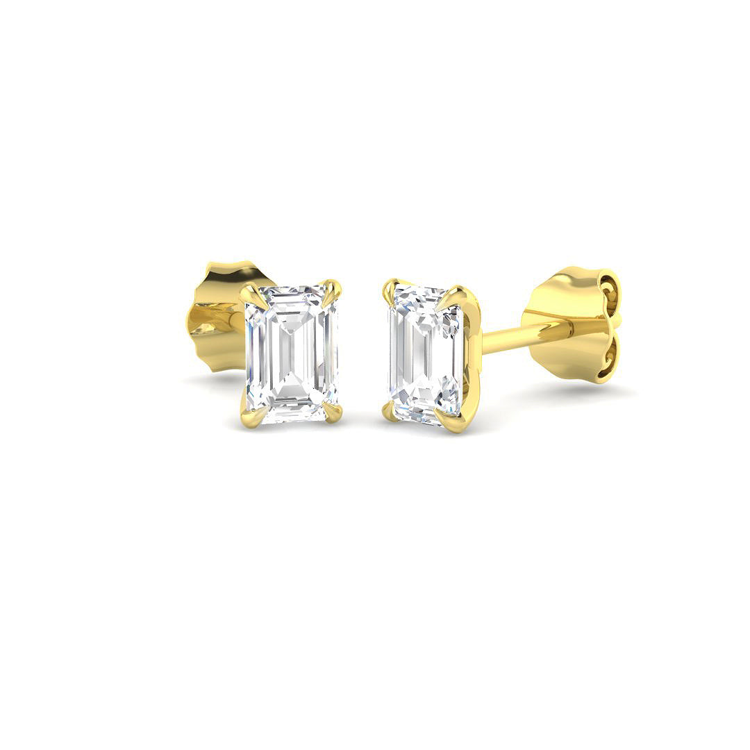 9ct Yellow Gold 1.09ct Laboratory Grown CVD Earrings