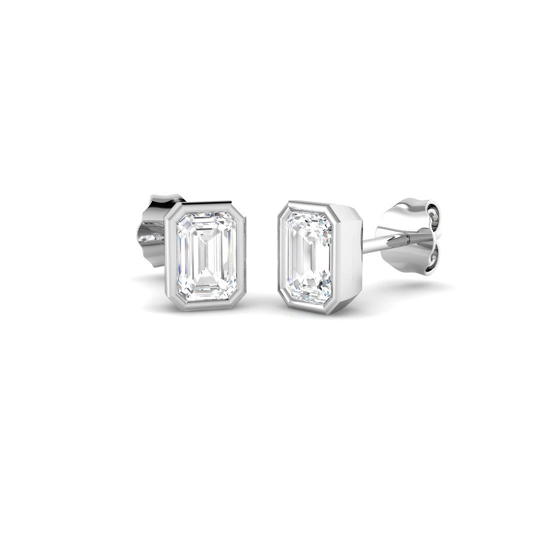 9ct White Gold 1.11ct Laboratory Grown CVD Earrings