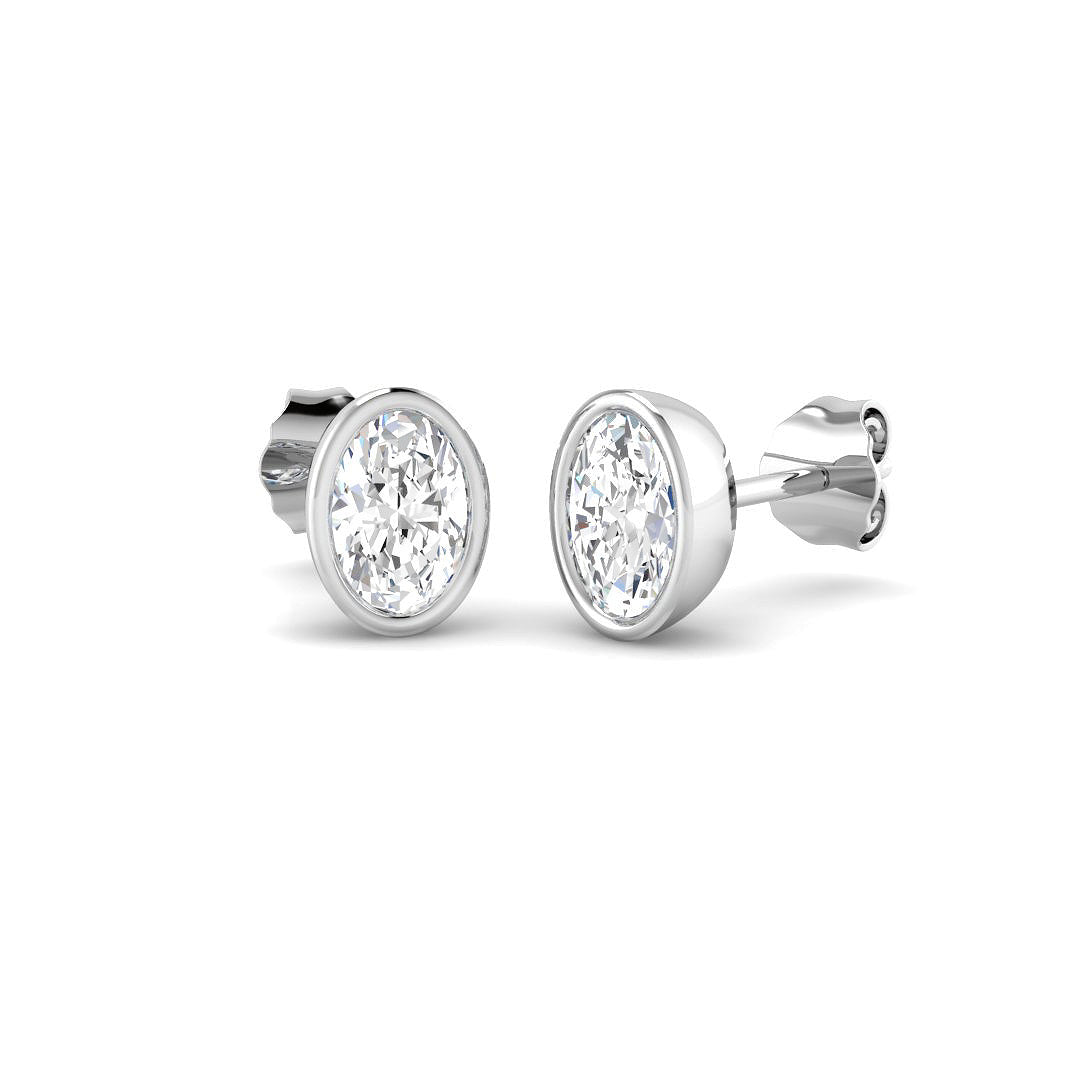 9ct White Gold 1.12ct Laboratory Grown CVD Earrings