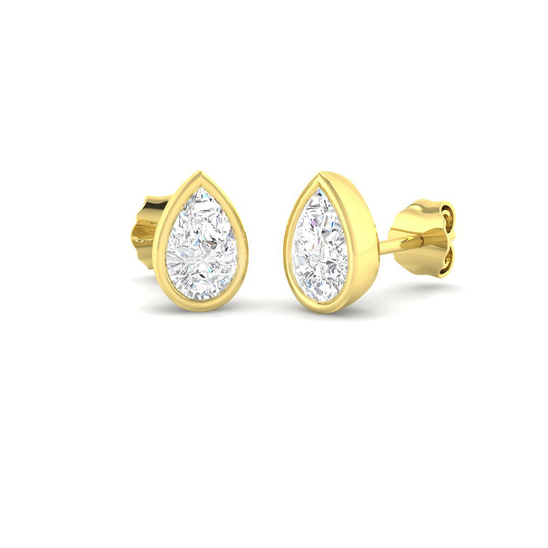 9ct Yellow Gold 1.11ct Laboratory Grown CVD Earrings