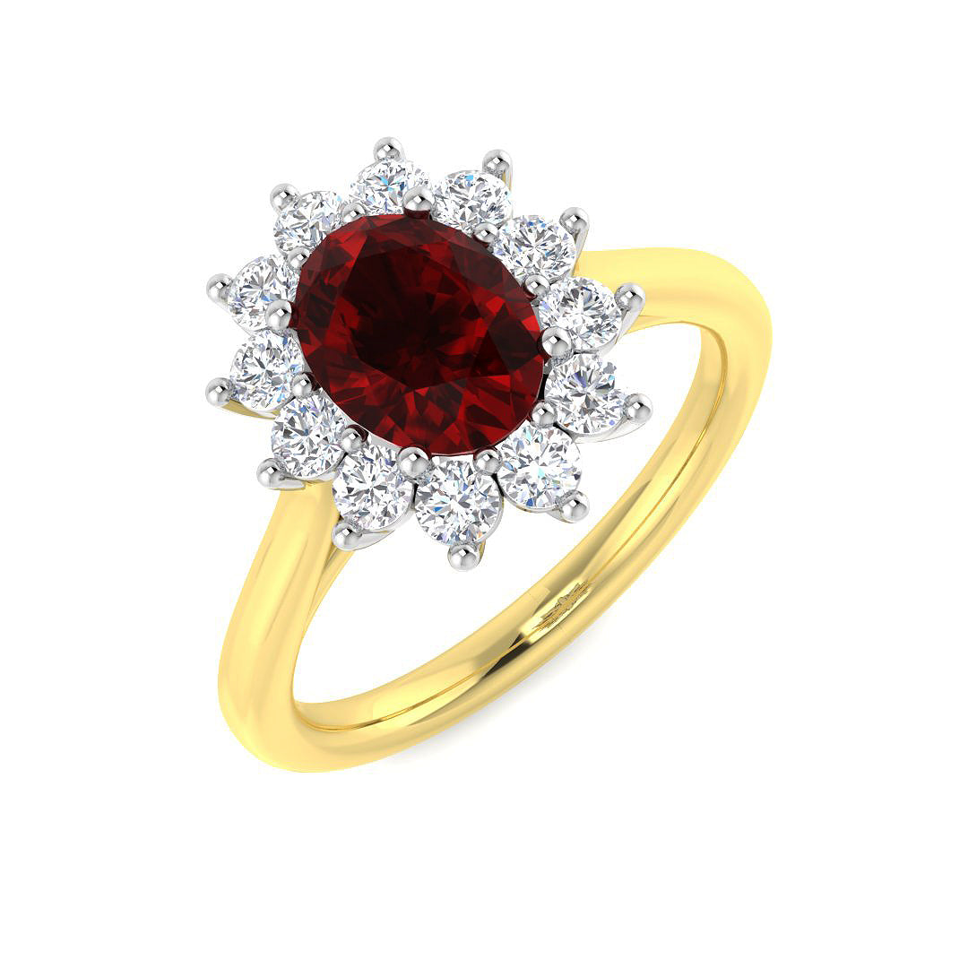 18ct Two-Tone Gold 1.62ct Ruby Ring