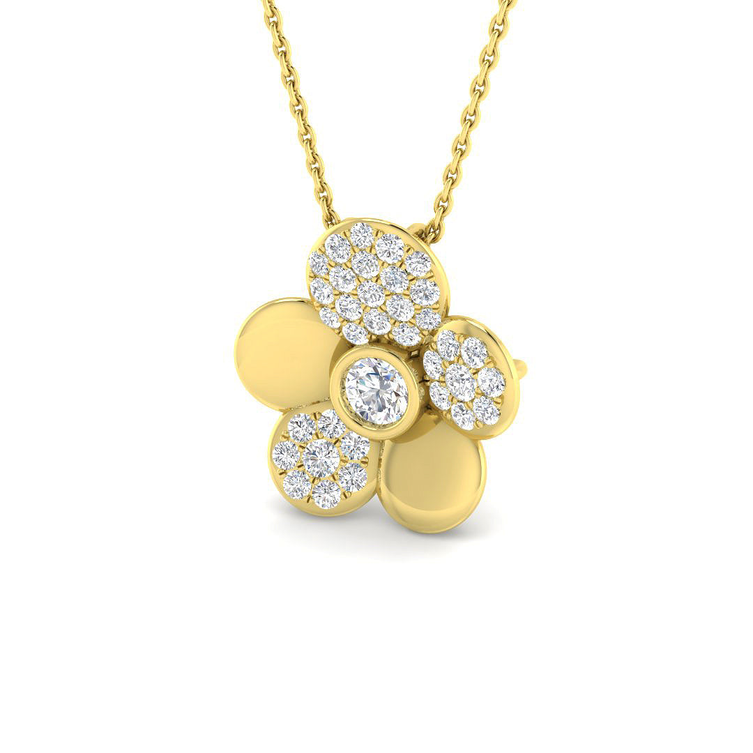 9ct Yellow Gold 0.74ct G SI2 Diamond Pendant