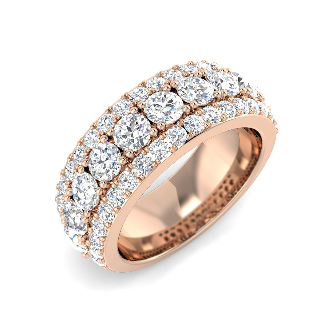 9ct Rose Gold 2.73ct Laboratory Grown CVD Ring