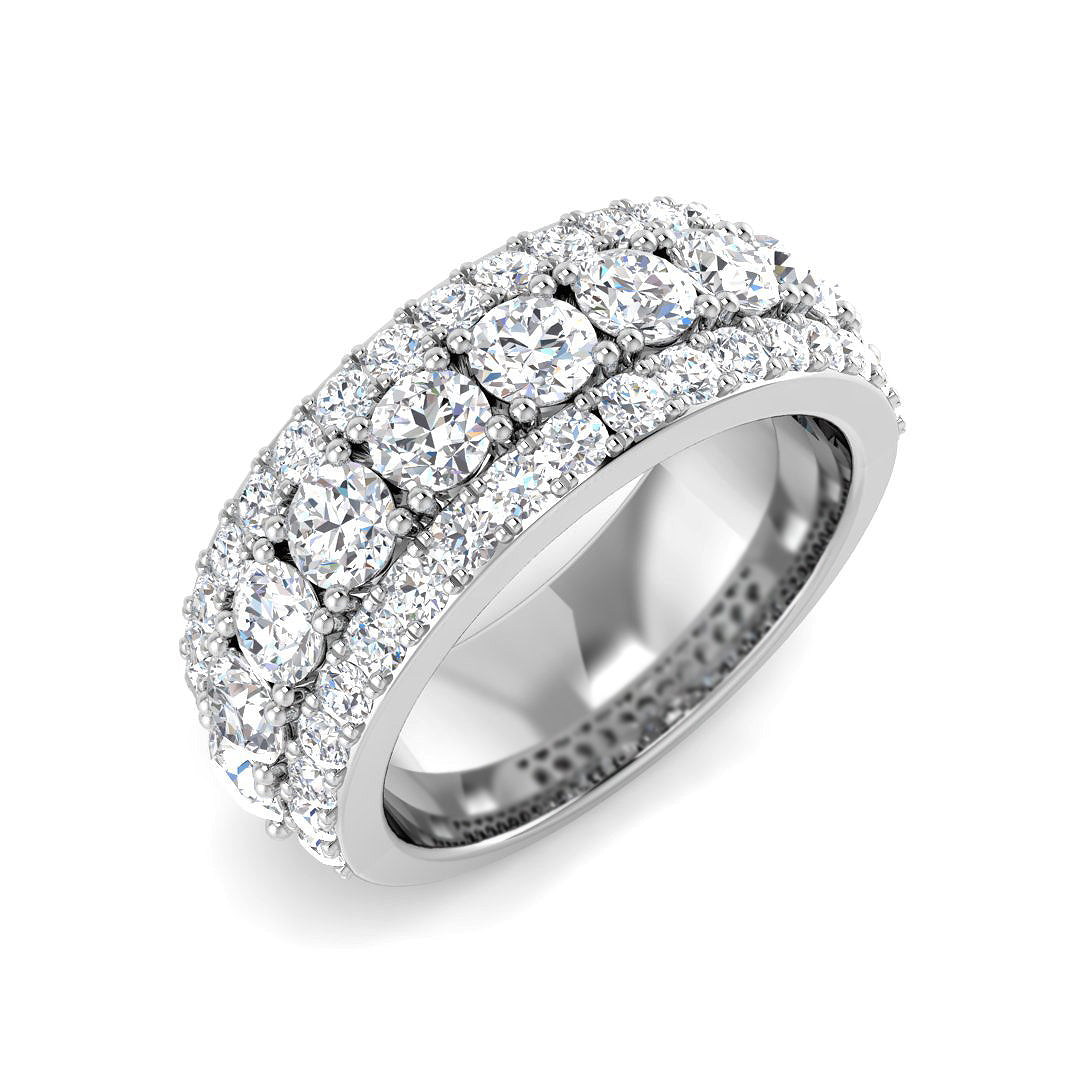 9ct White Gold 2.73ct Laboratory Grown CVD Ring