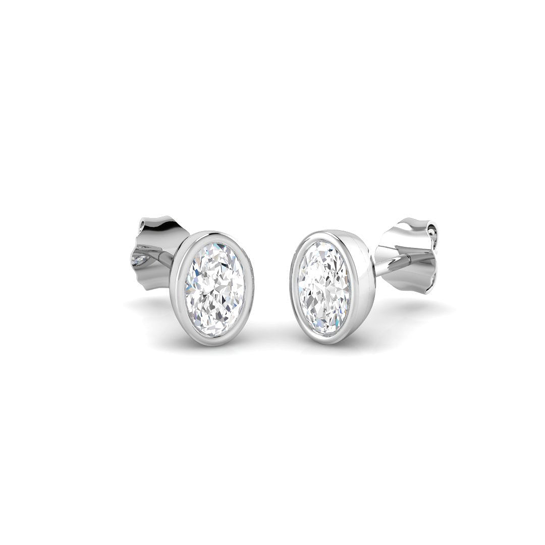 9ct White Gold 0.79ct Laboratory Grown CVD Earrings