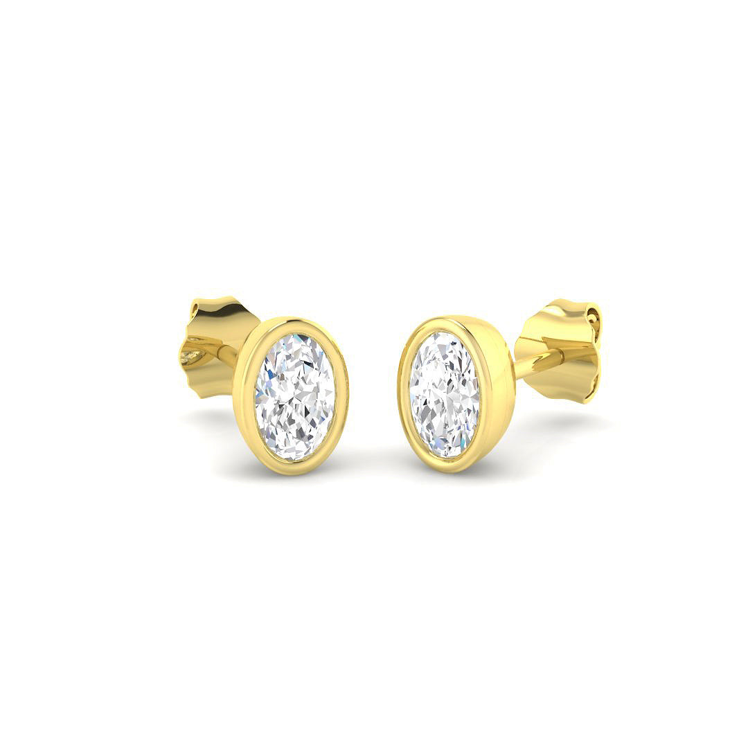 9ct Yellow Gold 0.79ct Laboratory Grown CVD Earrings