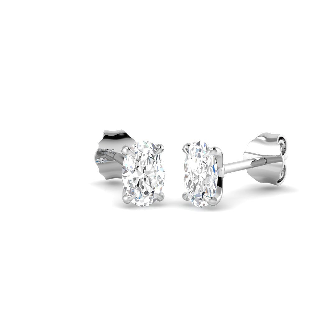 9ct White Gold 0.79ct Laboratory Grown CVD Earrings