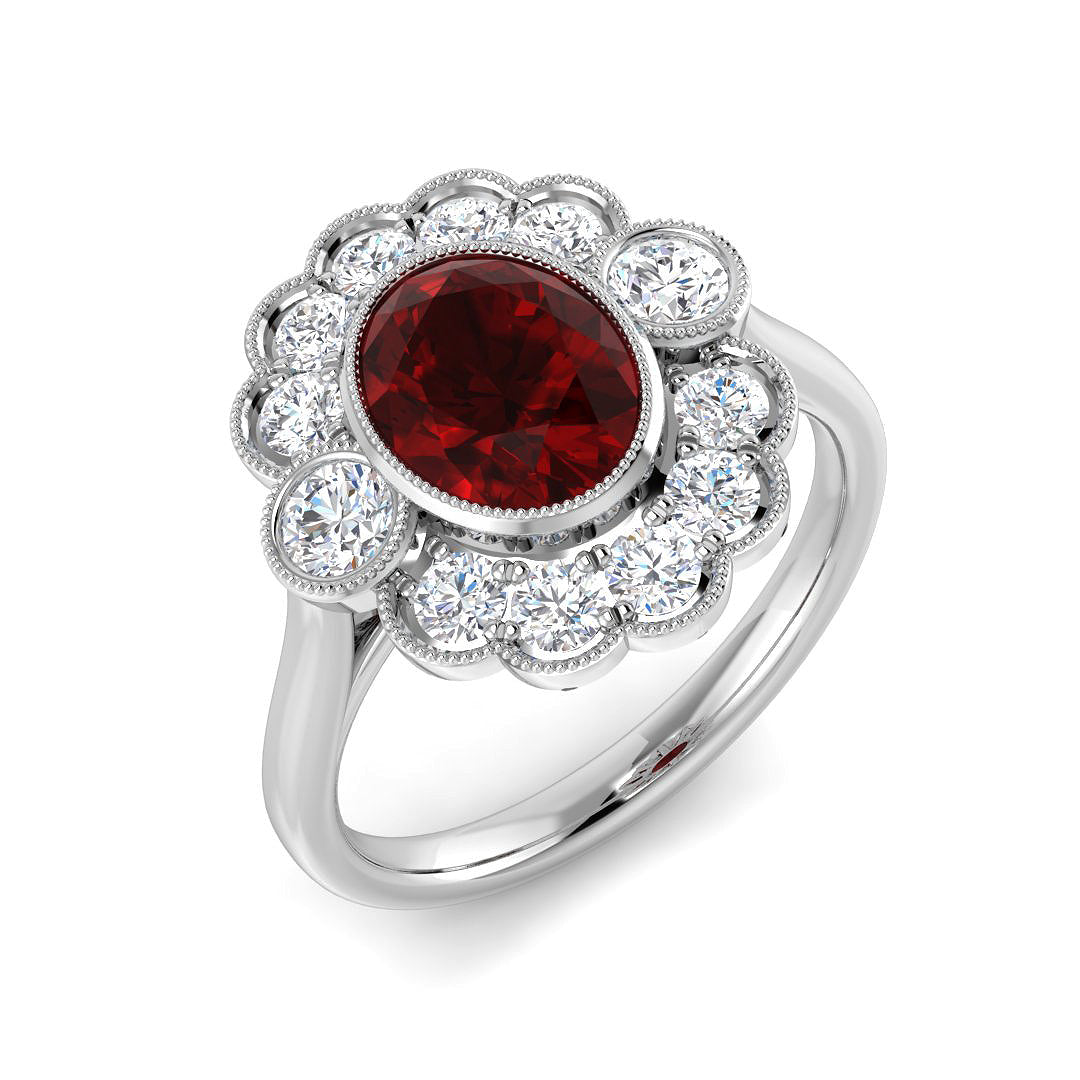 Platinum 2.29ct Ruby Ring