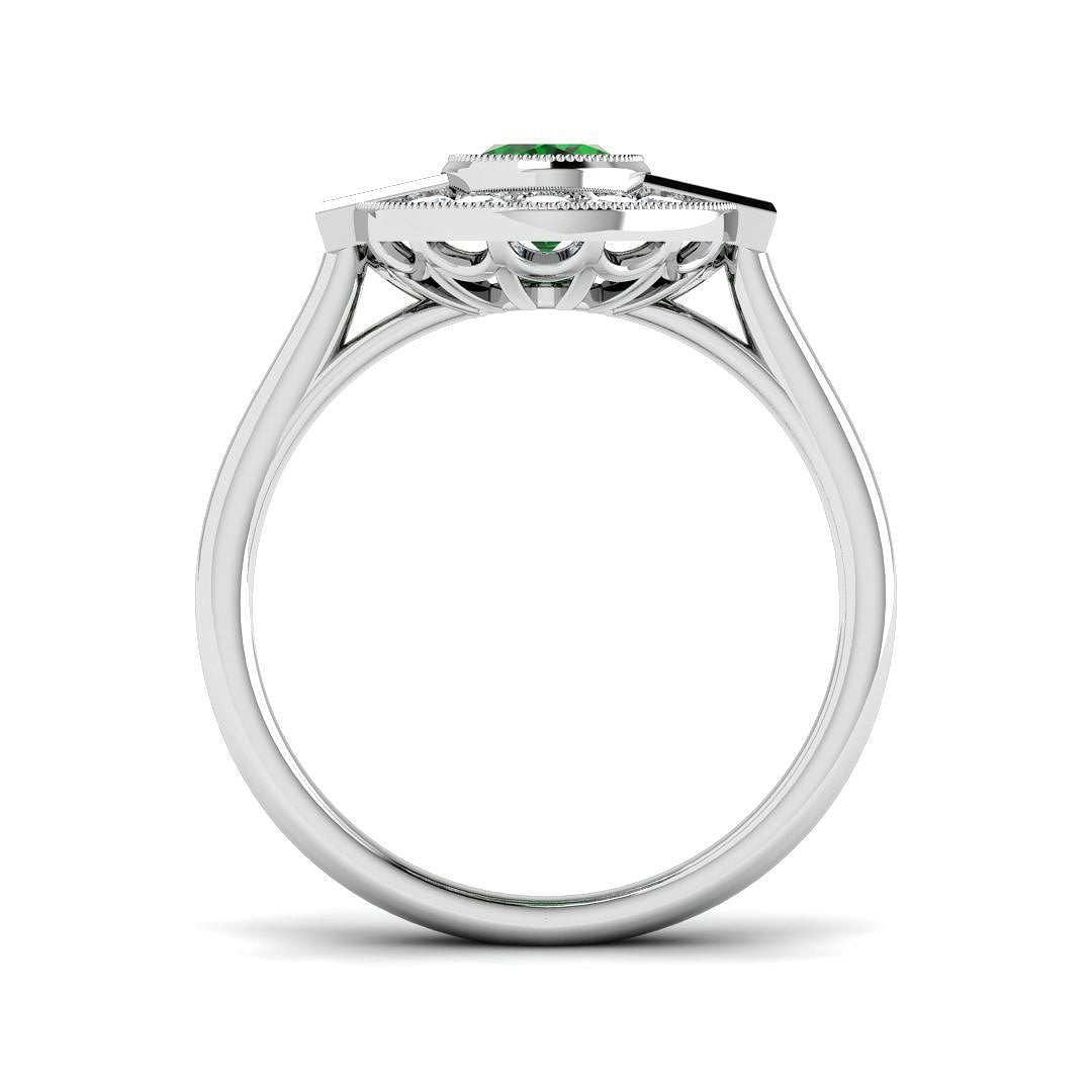 Platinum 1.07ct Emerald Ring