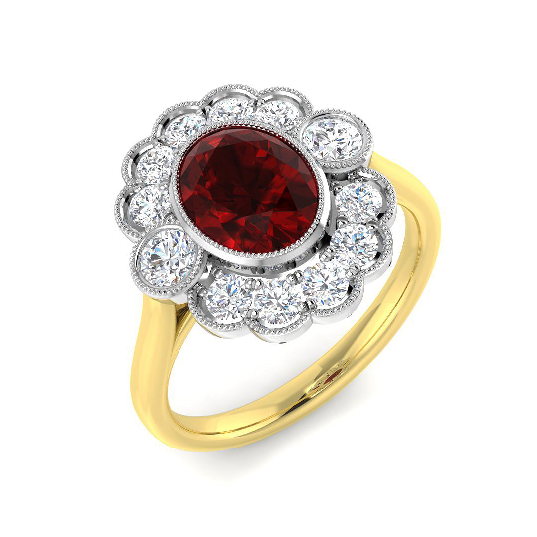 18ct Two-Tone Gold 2.29ct Ruby Ring