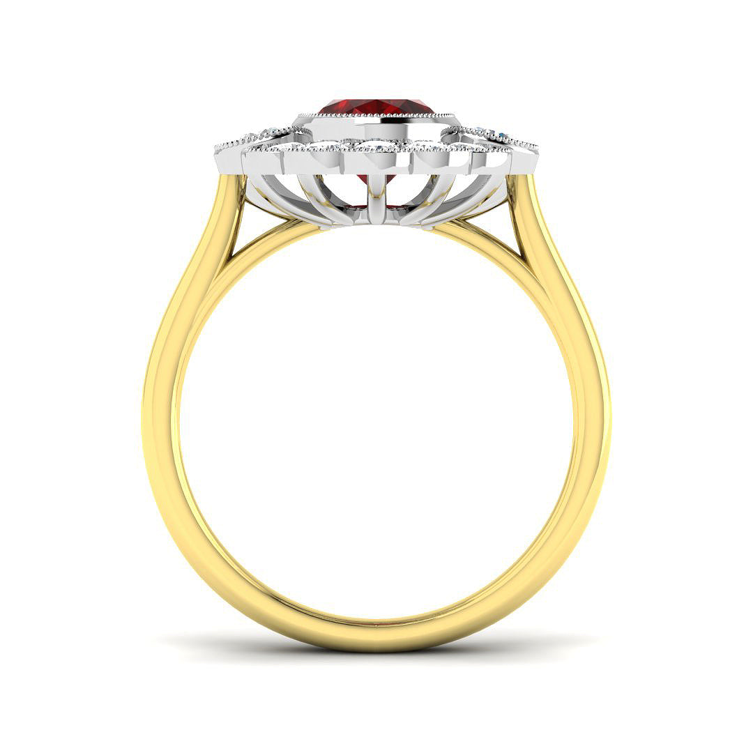 18ct Two-Tone Gold 2.29ct Ruby Ring