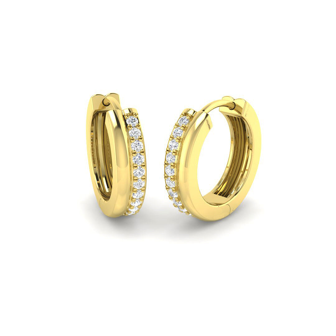 9ct Yellow Gold 0.19ct G SI2 Diamond Earrings
