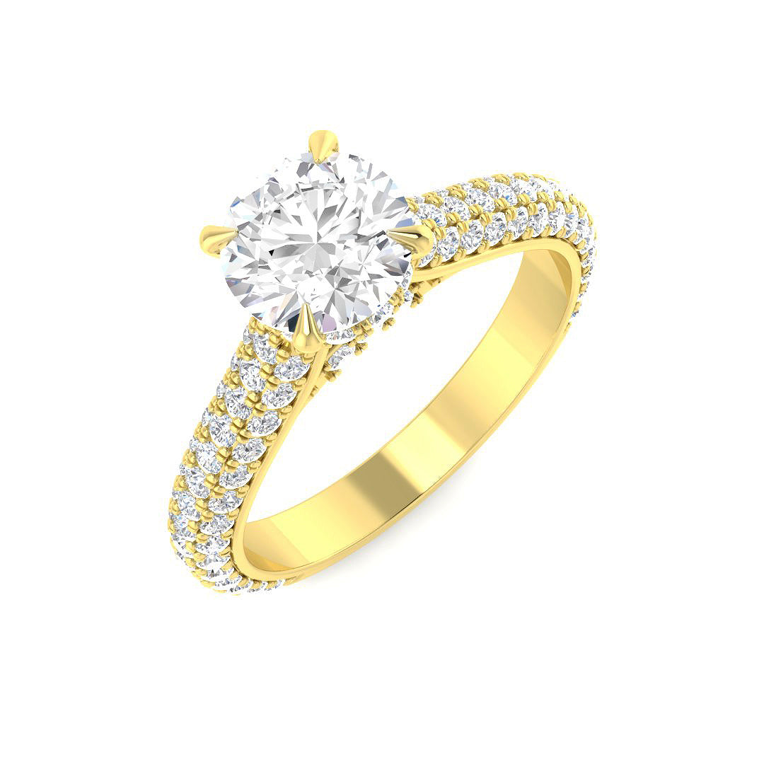 9ct Yellow Gold 2.01ct D VS2 Laboratory Grown CVD Ring