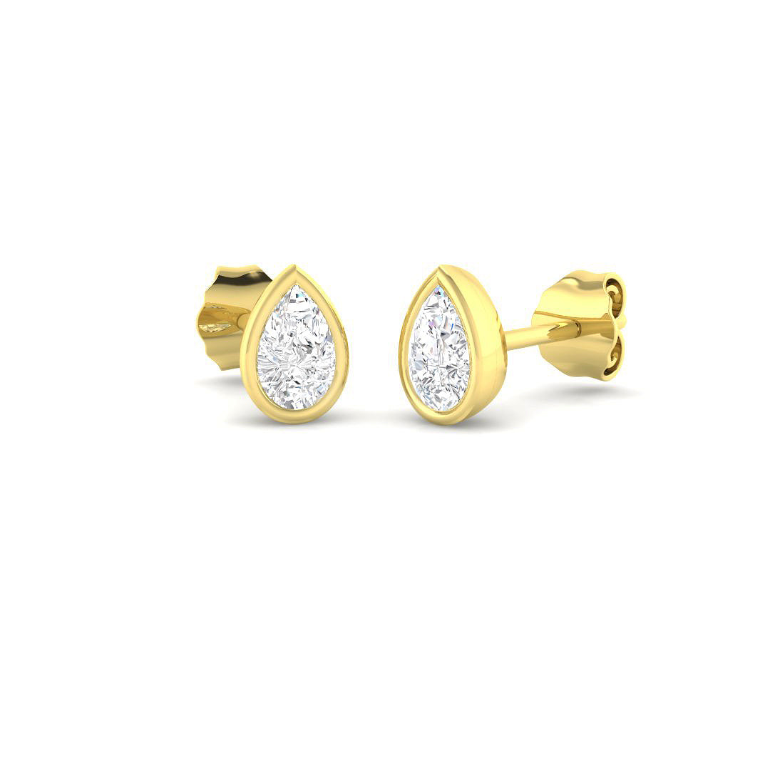 9ct Yellow Gold 0.51ct Laboratory Grown CVD Earrings