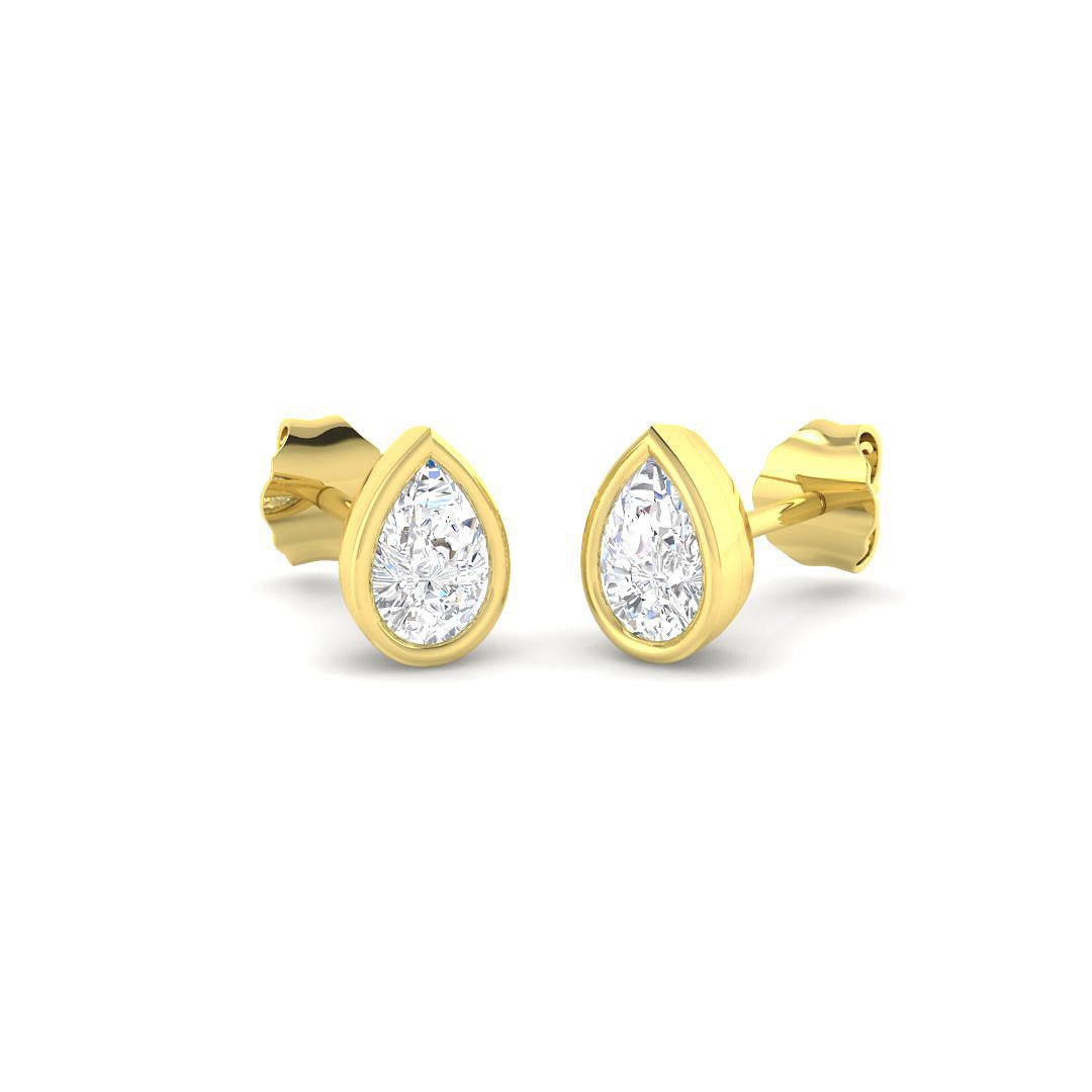 9ct Yellow Gold 0.73ct Laboratory Grown CVD Earrings