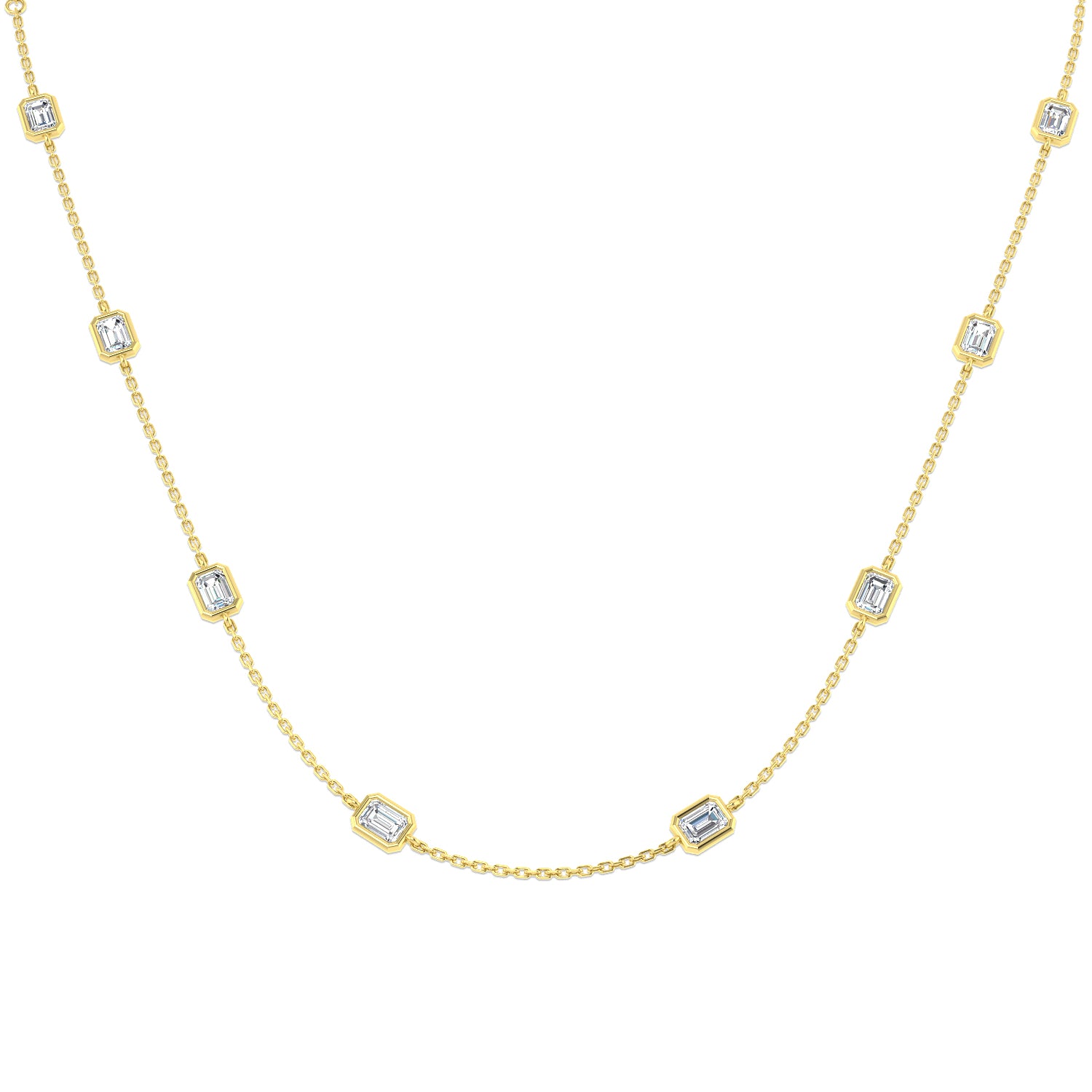 9ct Yellow Gold 2.46ct Laboratory Grown CVD Necklace